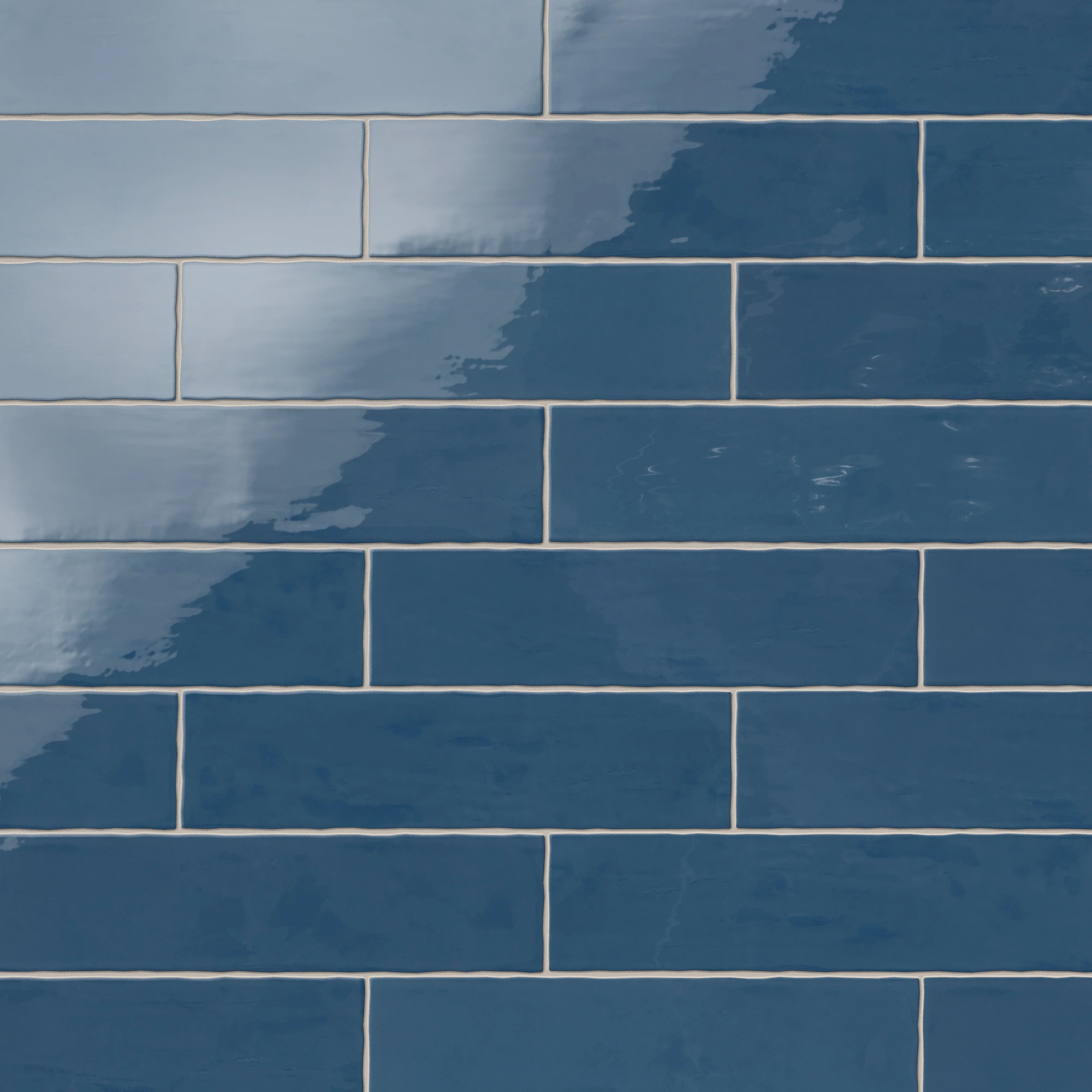 Harper 3x12 Glossy Ceramic Tile in Cerulean - Image 4