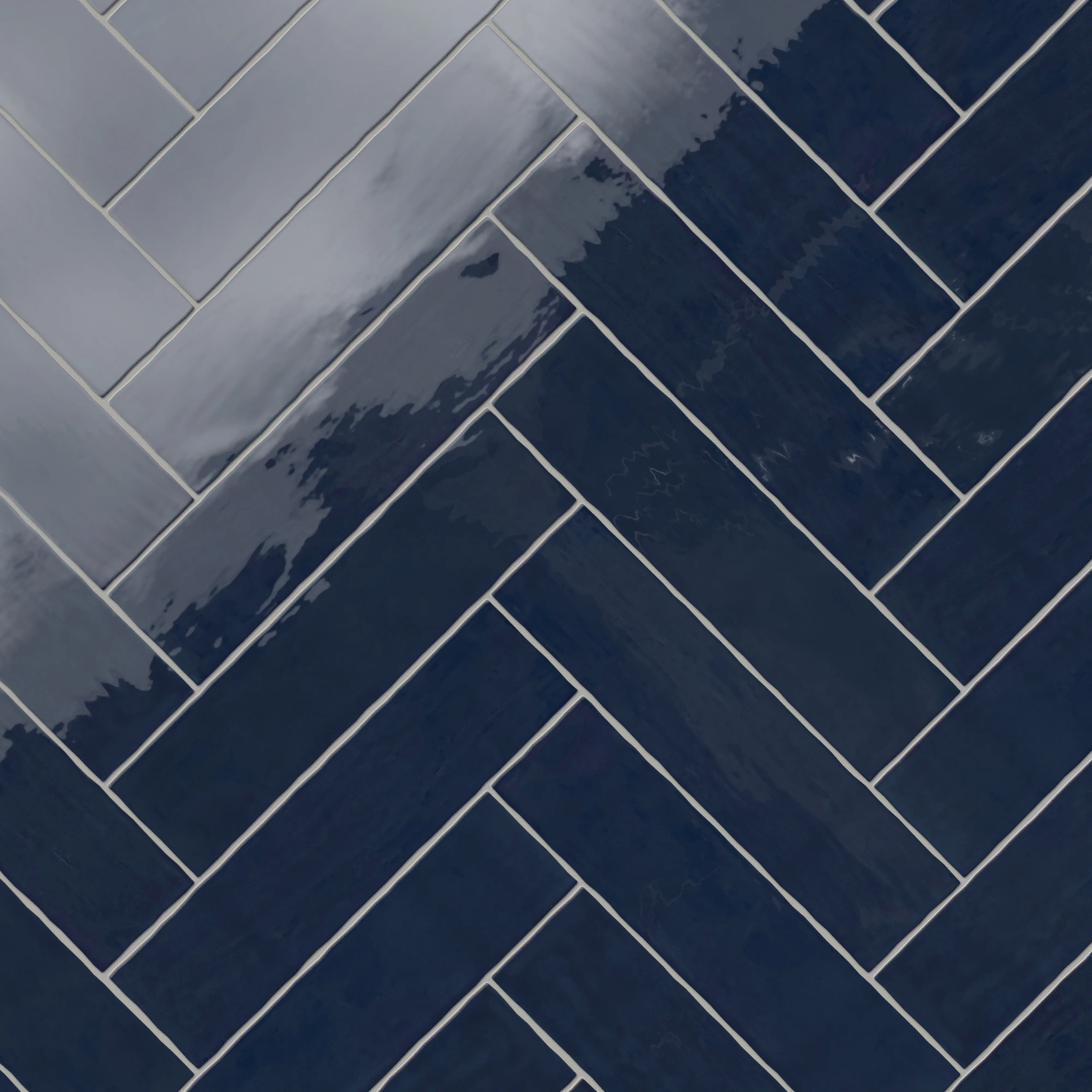 Harper 3x12 Glossy Ceramic Tile in Denim - Image 6