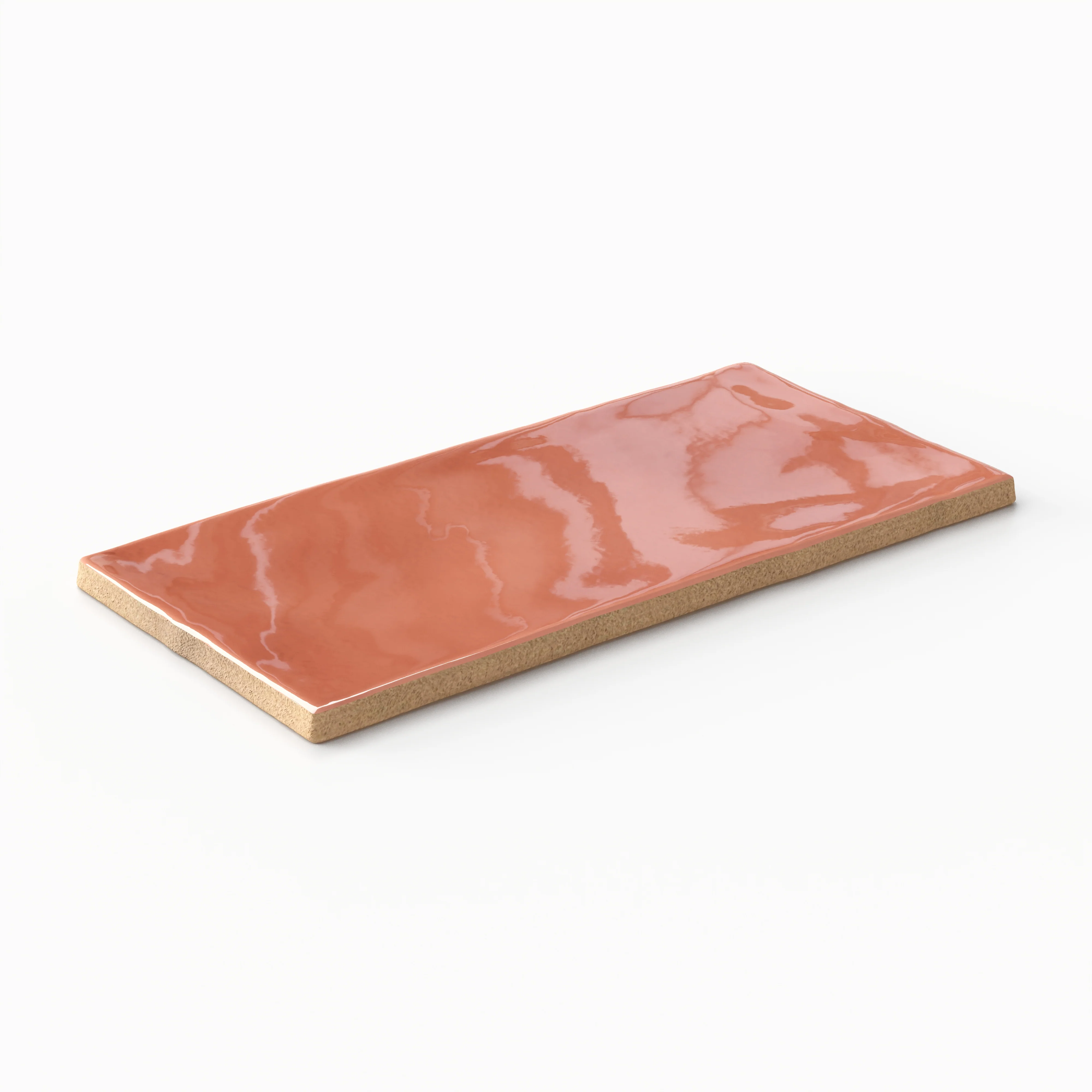 Mikayla 2.5x5 Glossy Ceramic Tile in Coral - Image 3