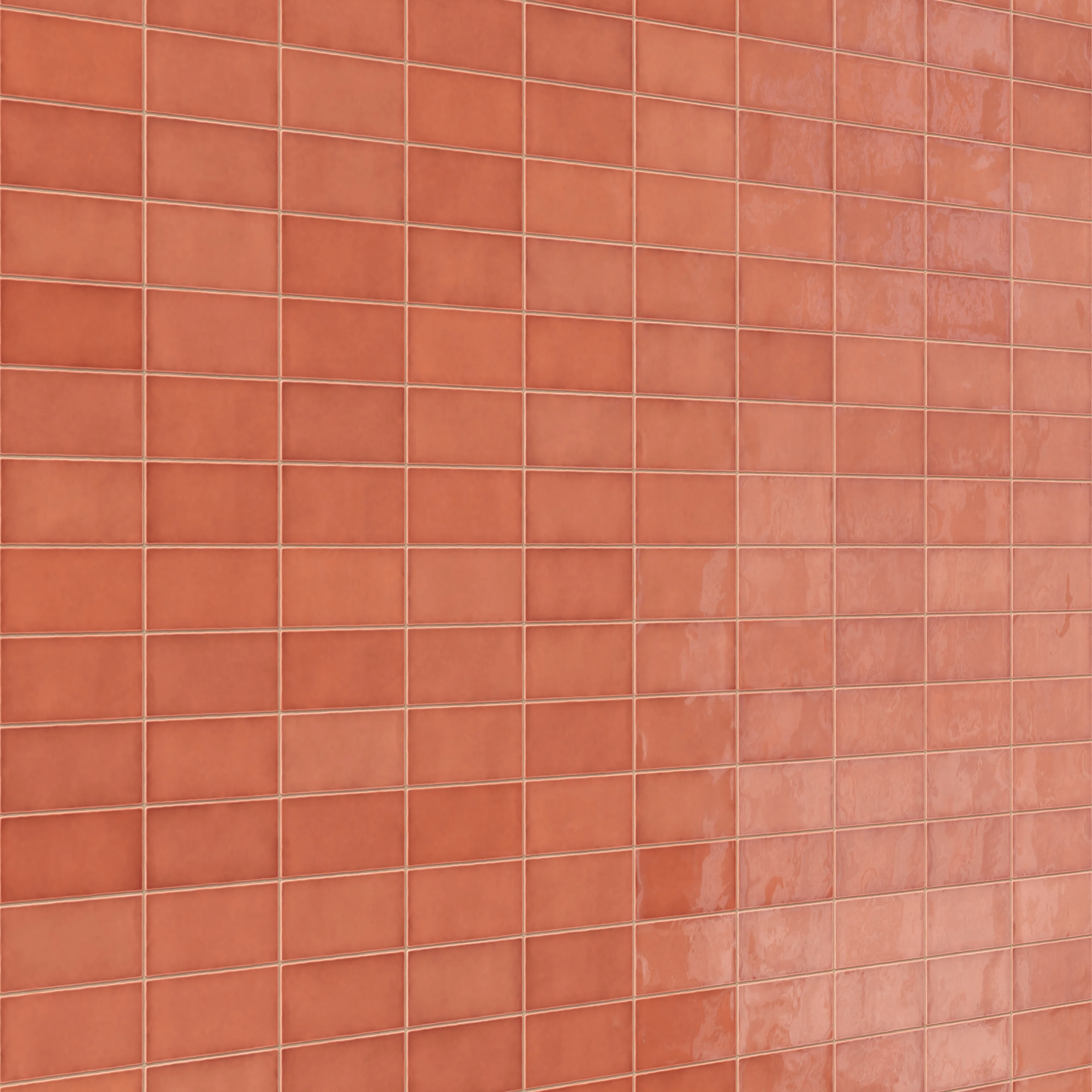 Mikayla 2.5x5 Glossy Ceramic Tile in Coral - Image 4