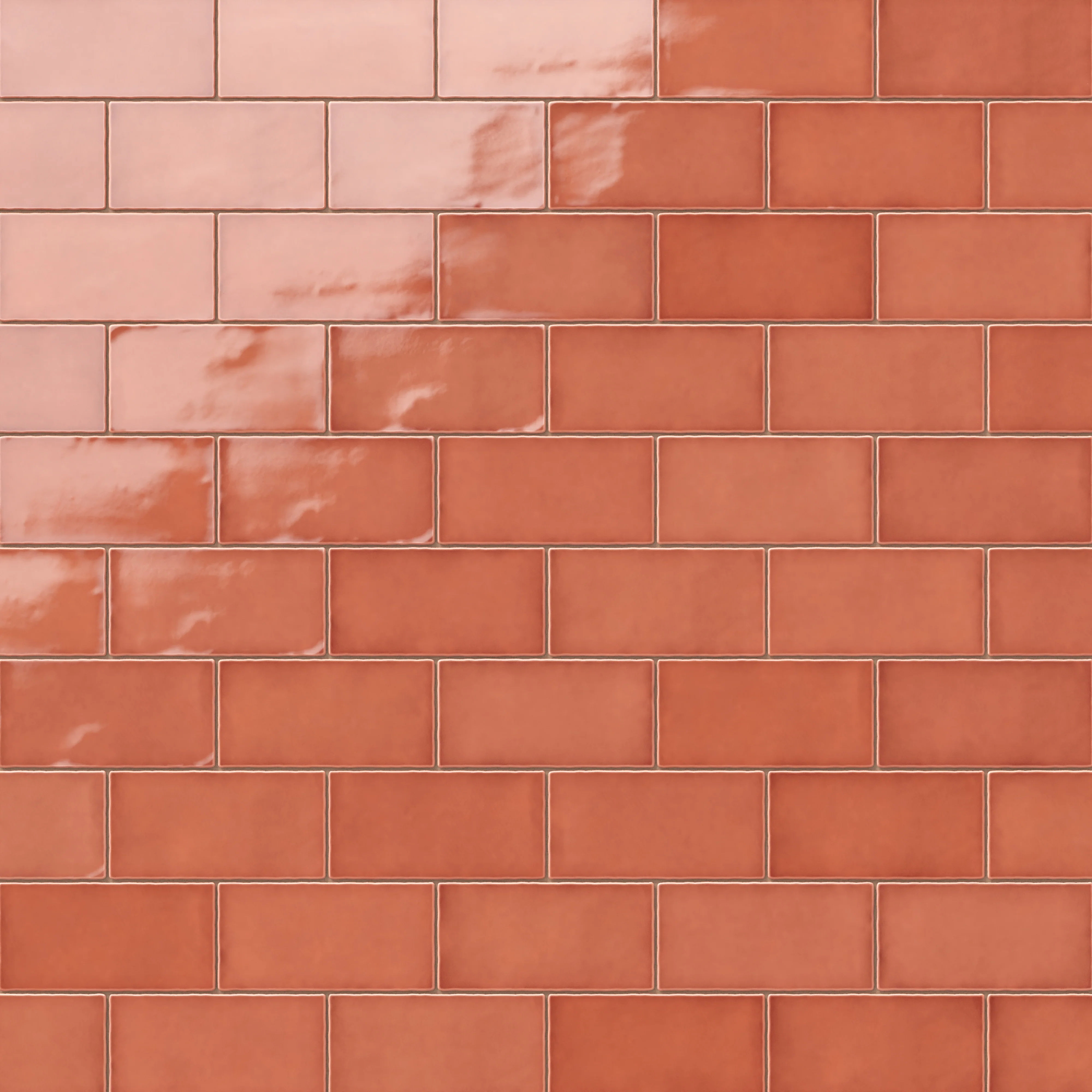 Mikayla 2.5x5 Glossy Ceramic Tile in Coral - Image 5