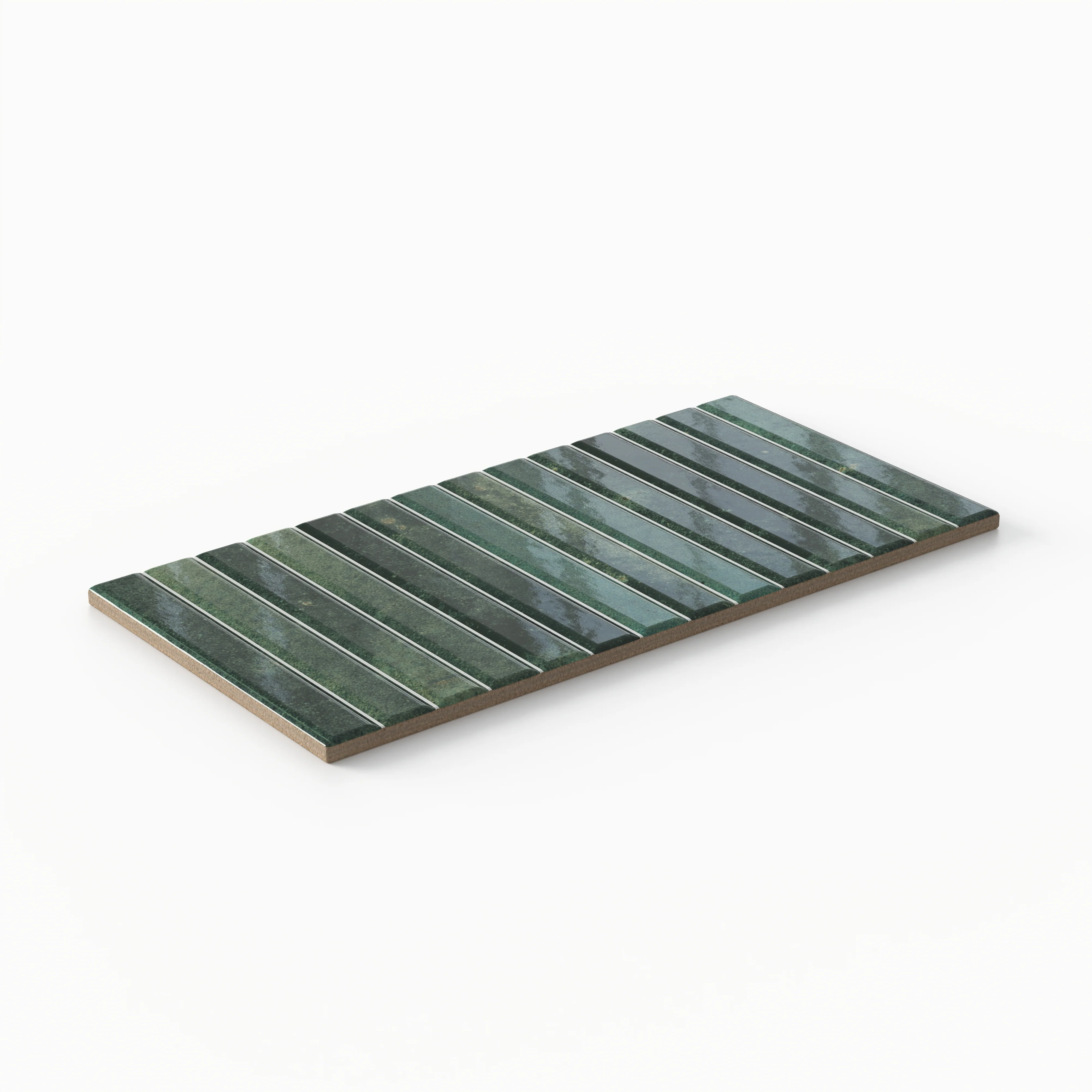 Miley 4.5x9.1 Glossy Porcelain Tile in Forest - Image 4