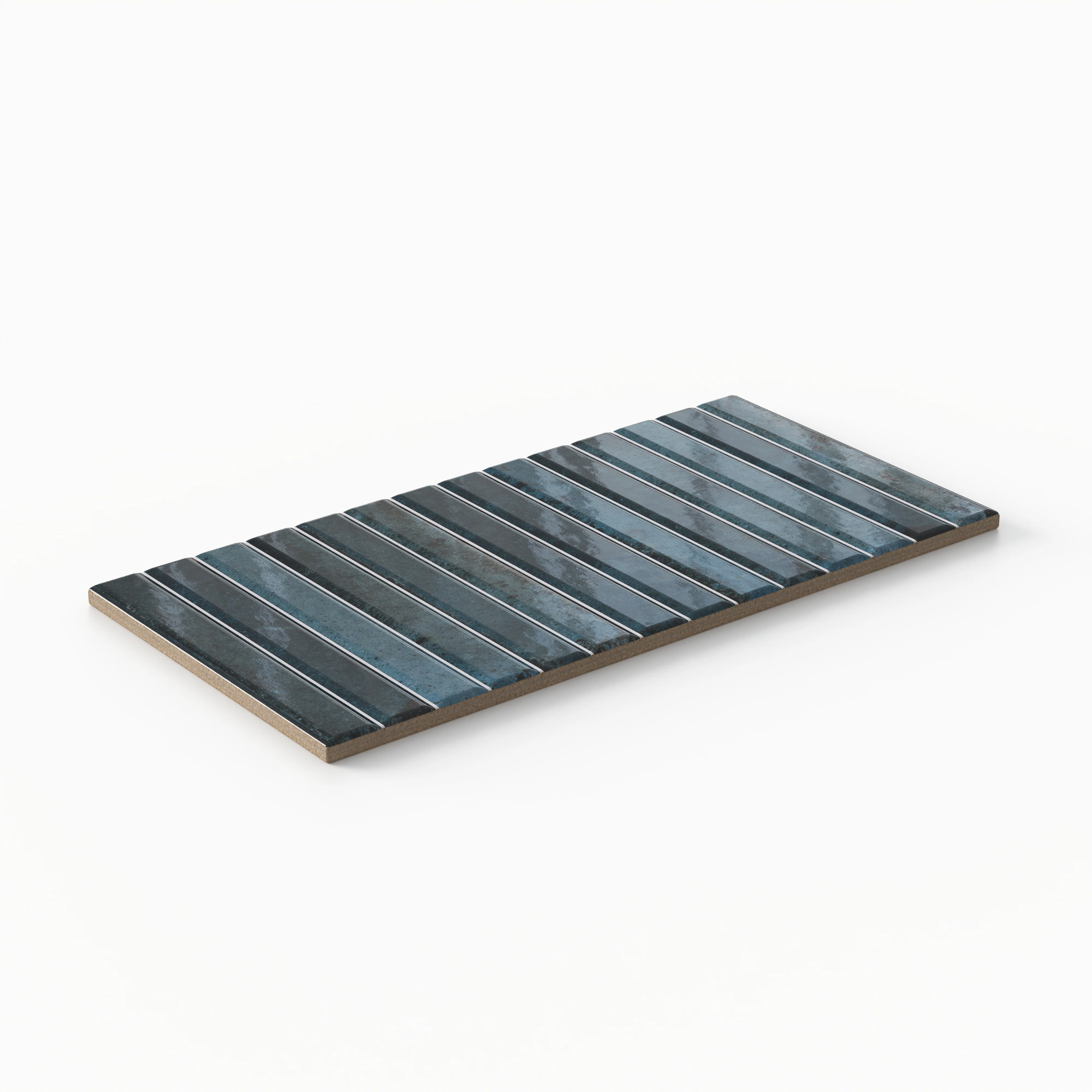 Miley 4.5x9.1 Glossy Porcelain Tile in Indigo - Image 4