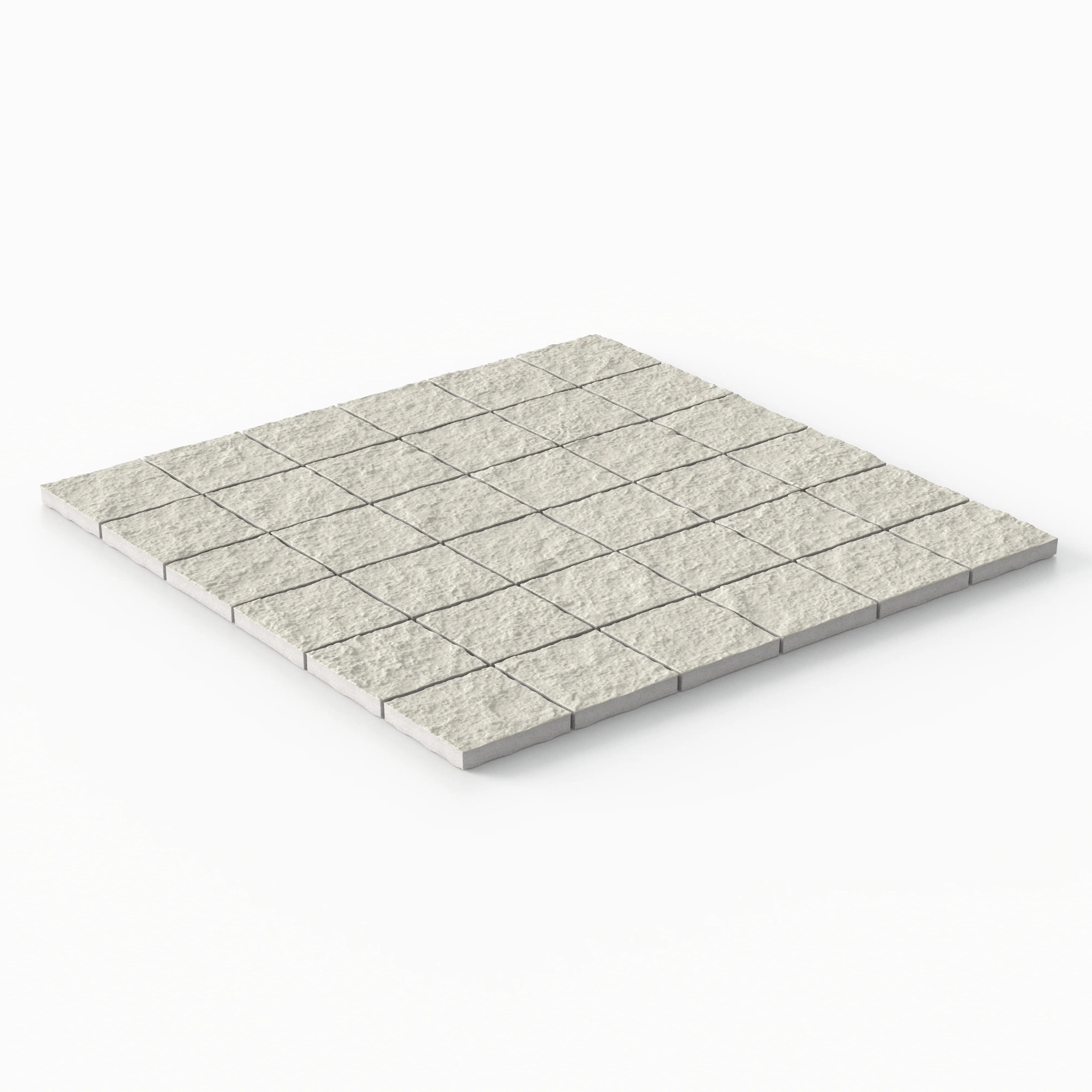 Palmer 2x2 Raw Porcelain Mosaic Tile in White - Image 3
