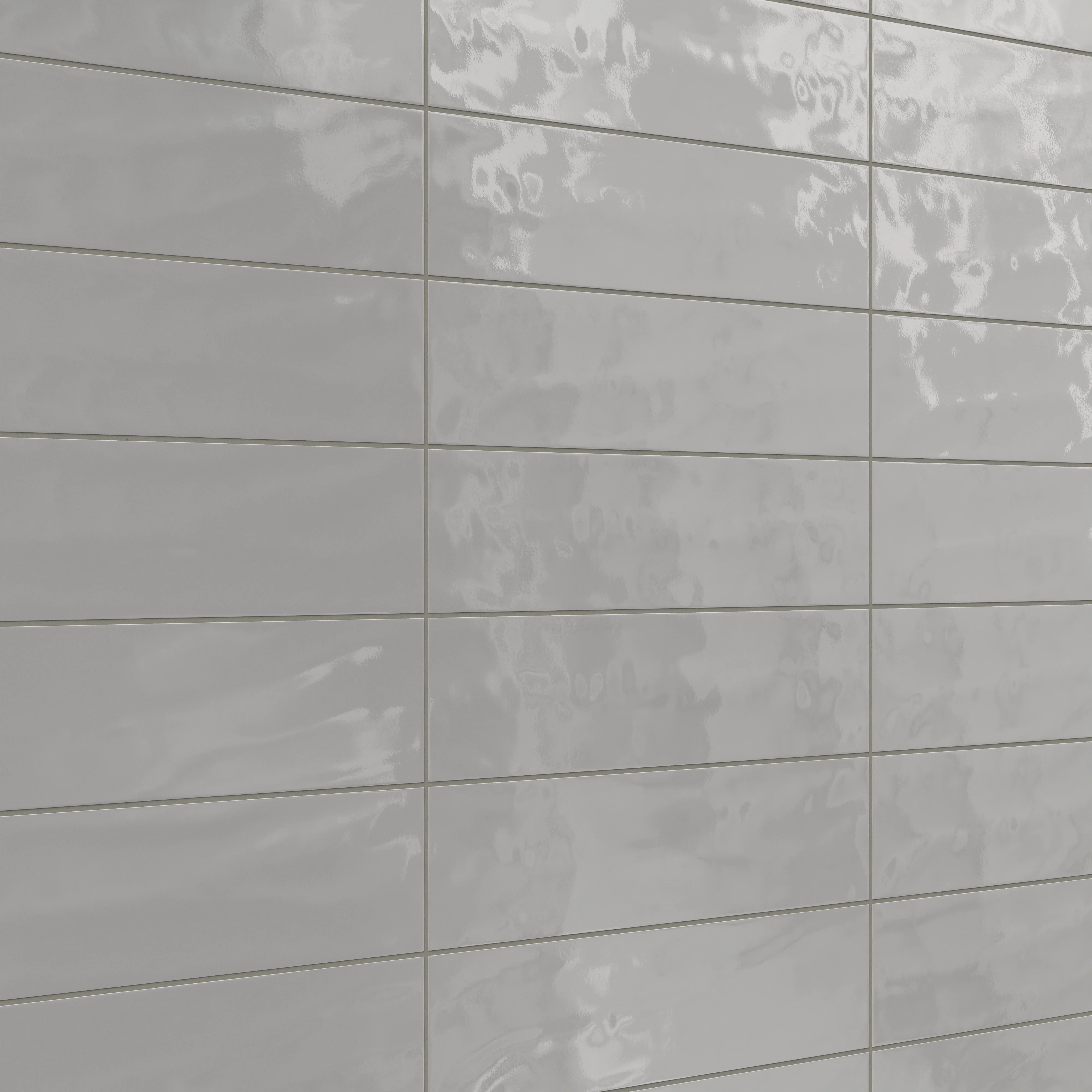 Palmer 6x24 Glossy Porcelain Tile in Grey - Image 4