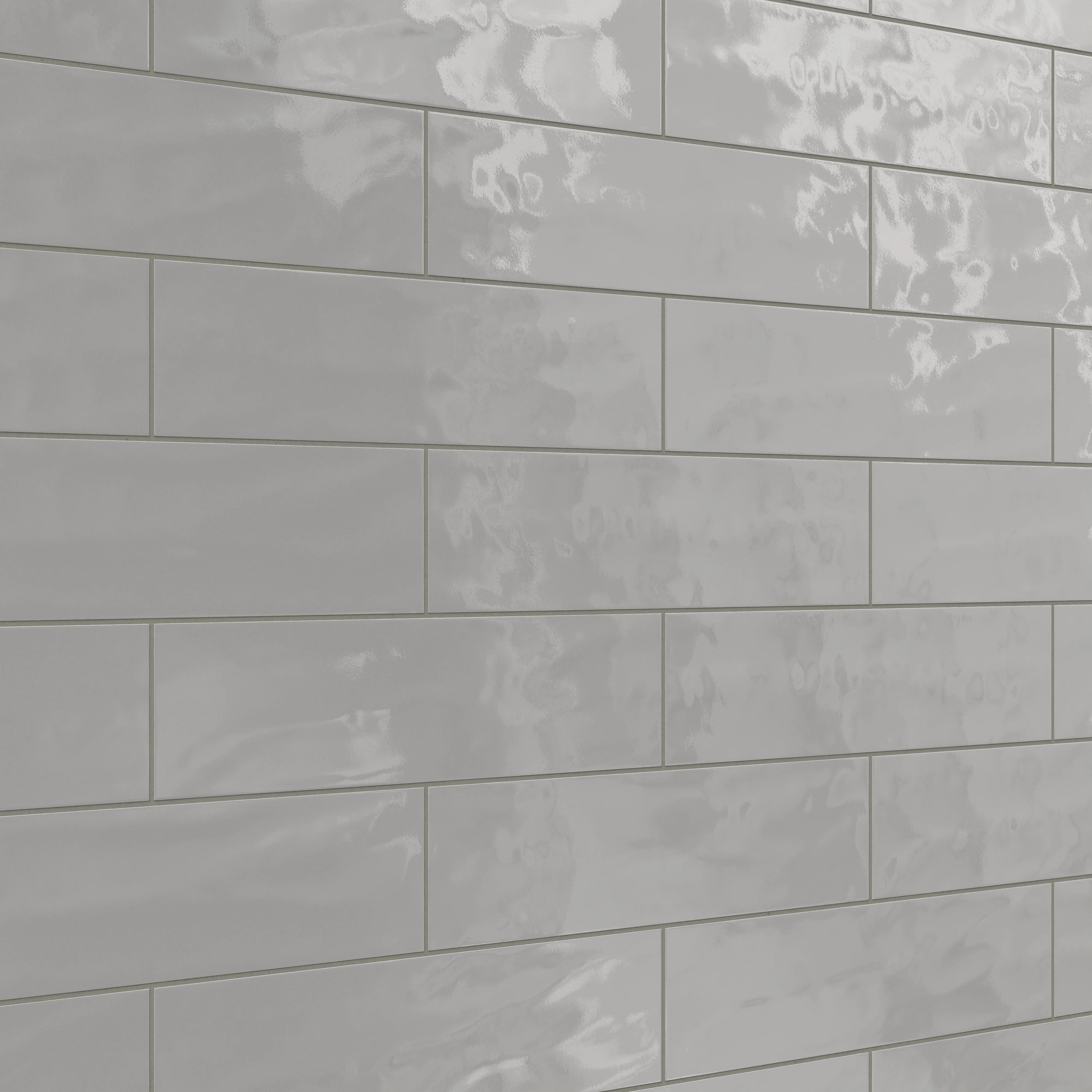 Palmer 6x24 Glossy Porcelain Tile in Grey - Image 7