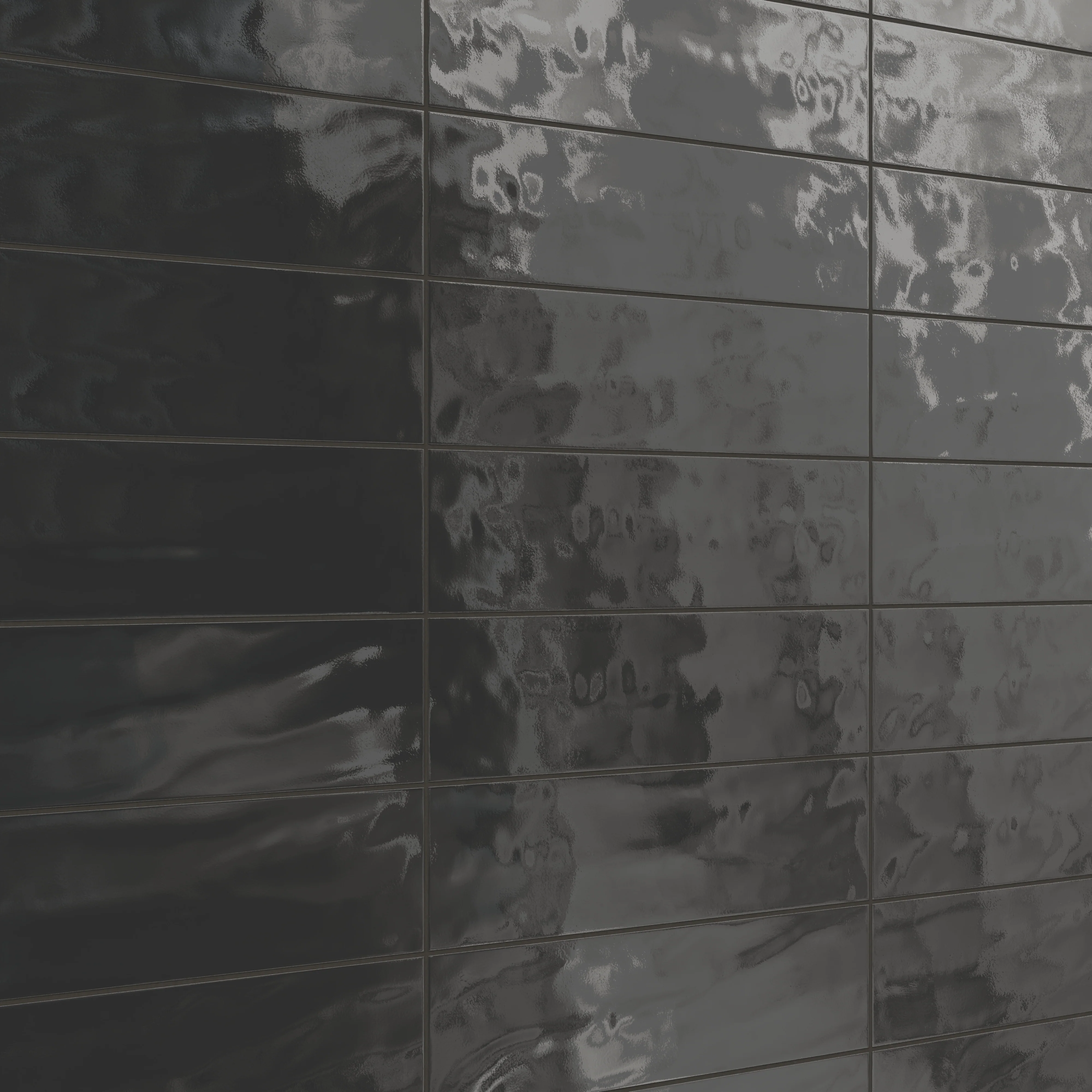 Palmer 6x24 Glossy Porcelain Tile in Nero - Image 4