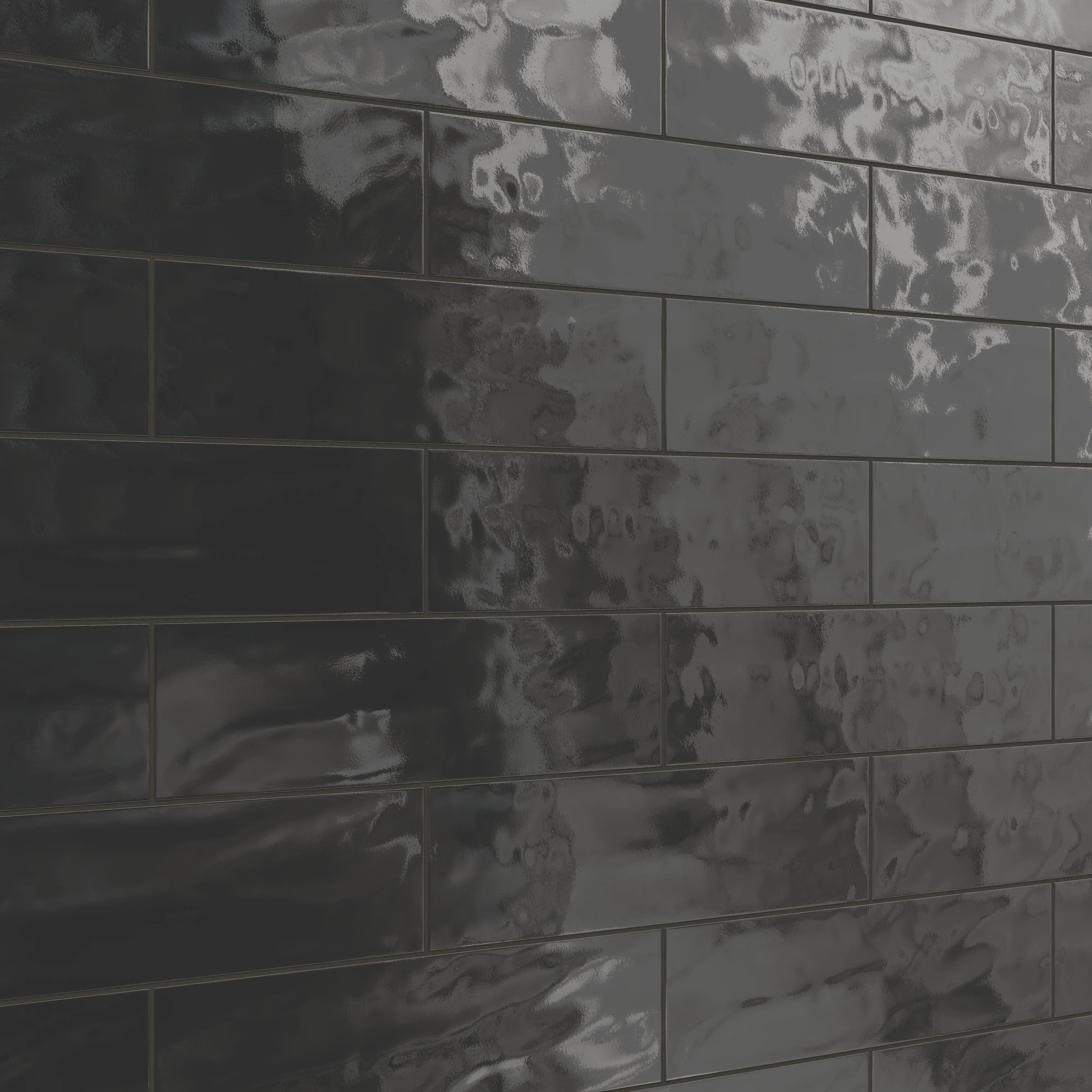 Palmer 6x24 Glossy Porcelain Tile in Nero - Image 7