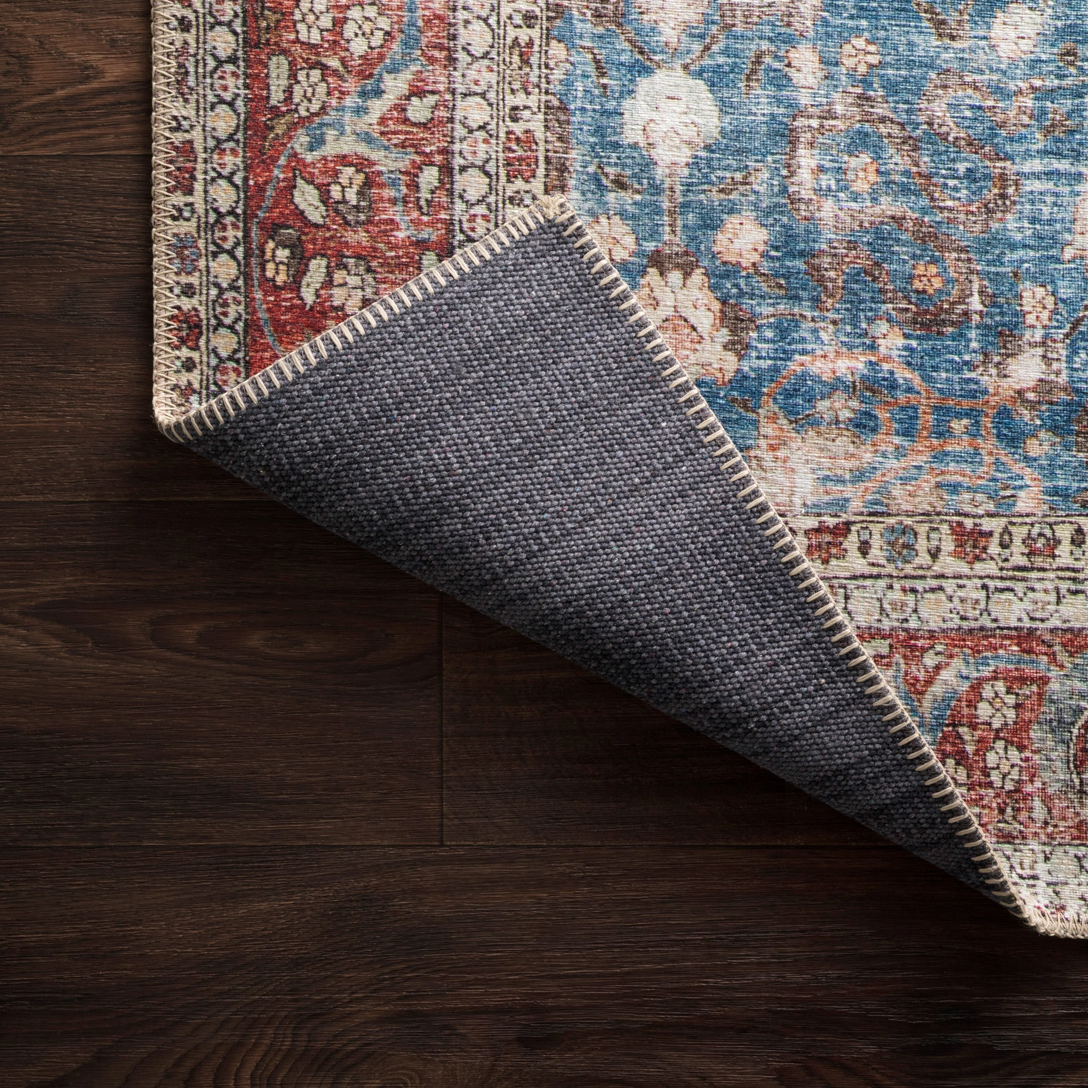 Pascal Rug in Denim / Burgundy - Image 4