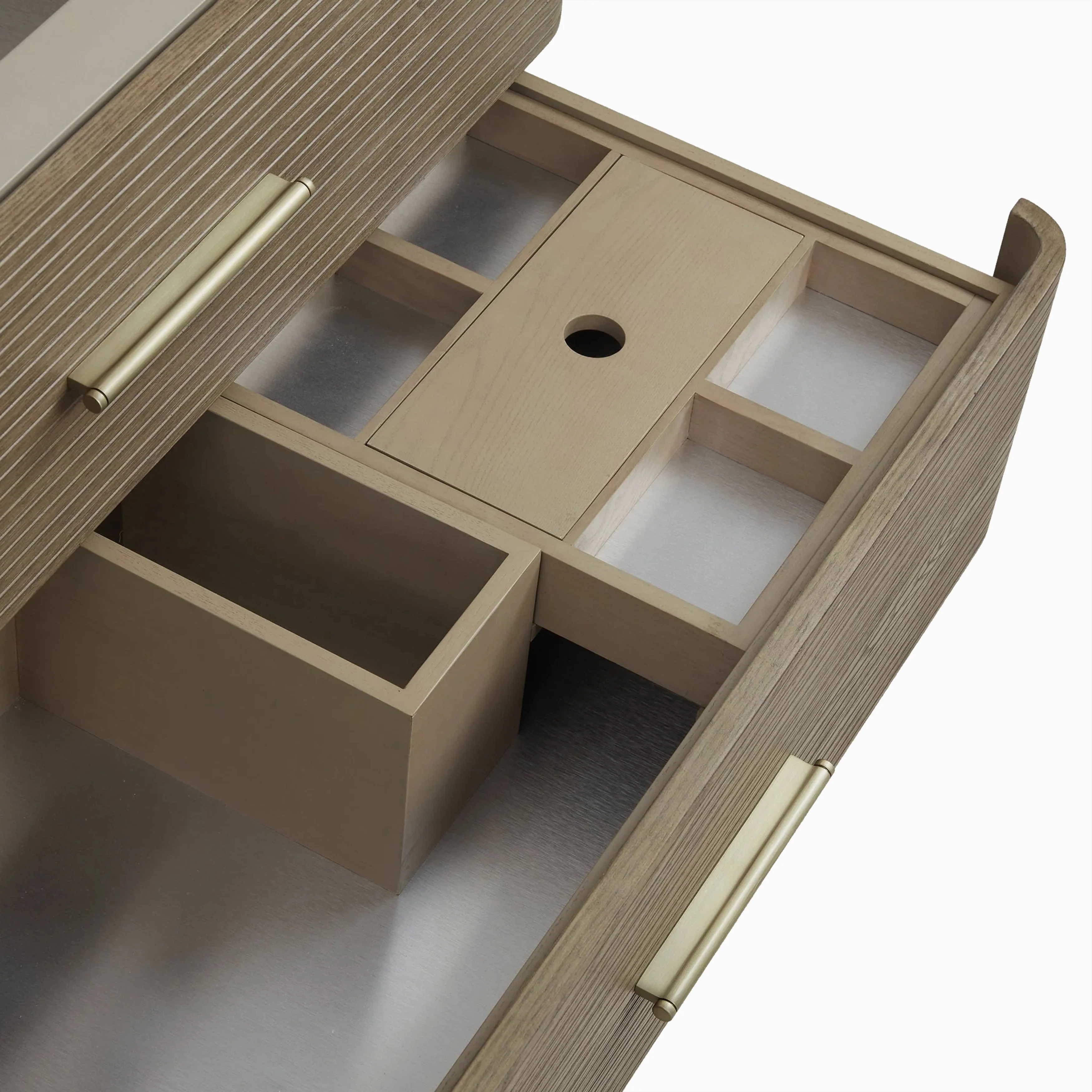 Paxton 36" Single Vanity in Pebble Oak with 3 cm White Zeus Quartz Top - Image 6