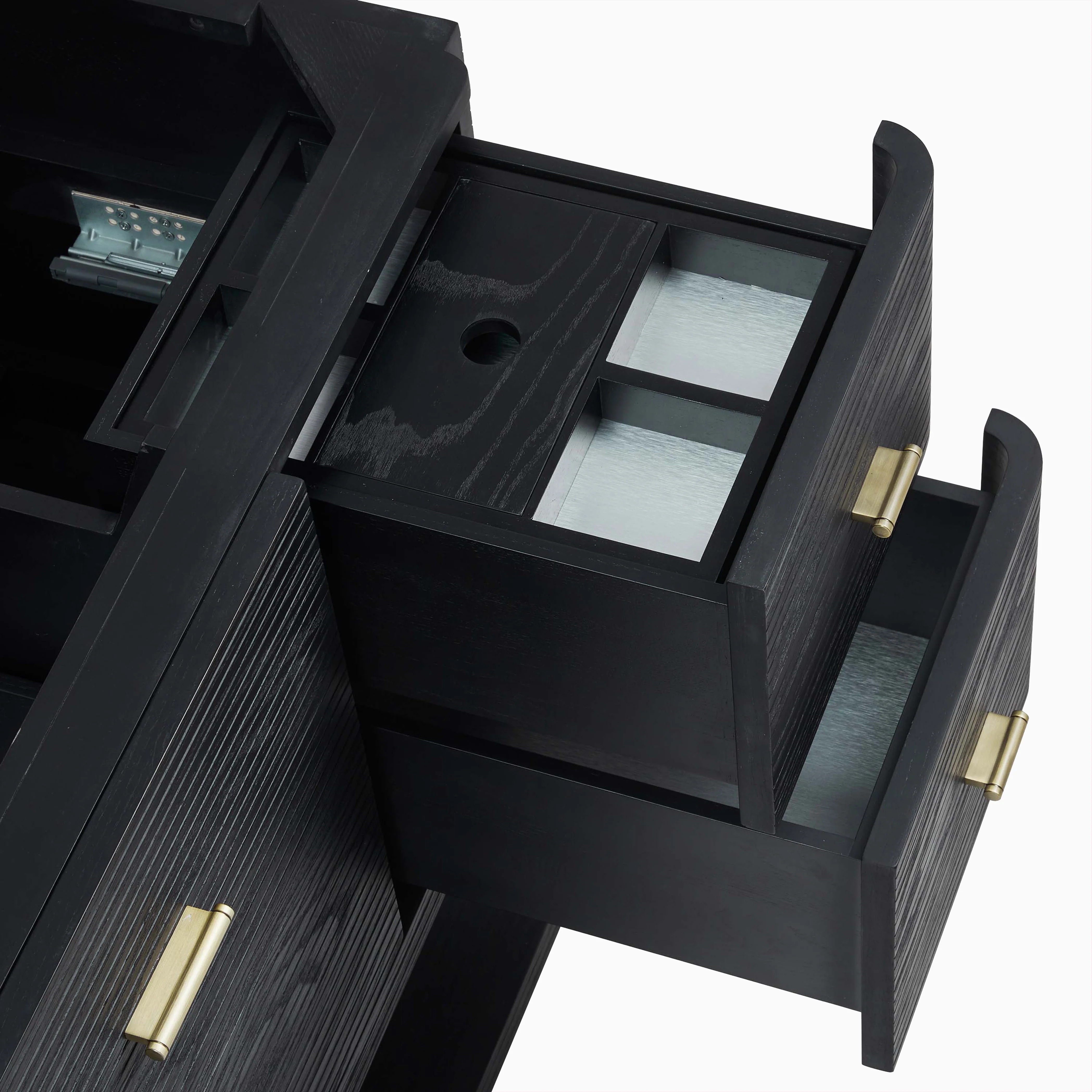 Paxton 48" Single Vanity in Carbon Oak with 3 cm White Zeus Quartz Top - Image 7