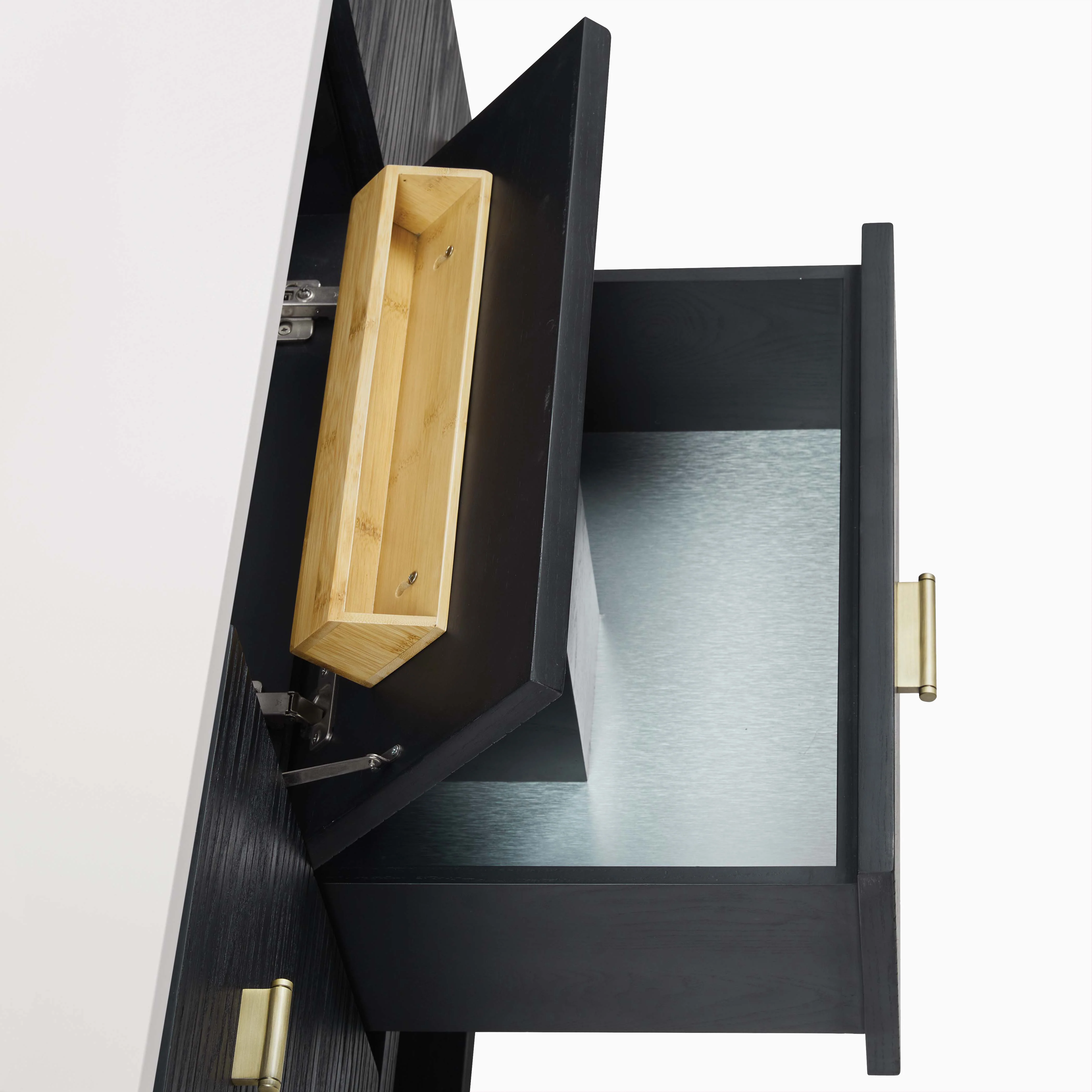 Paxton 48" Single Vanity in Carbon Oak with 3 cm White Zeus Quartz Top - Image 8