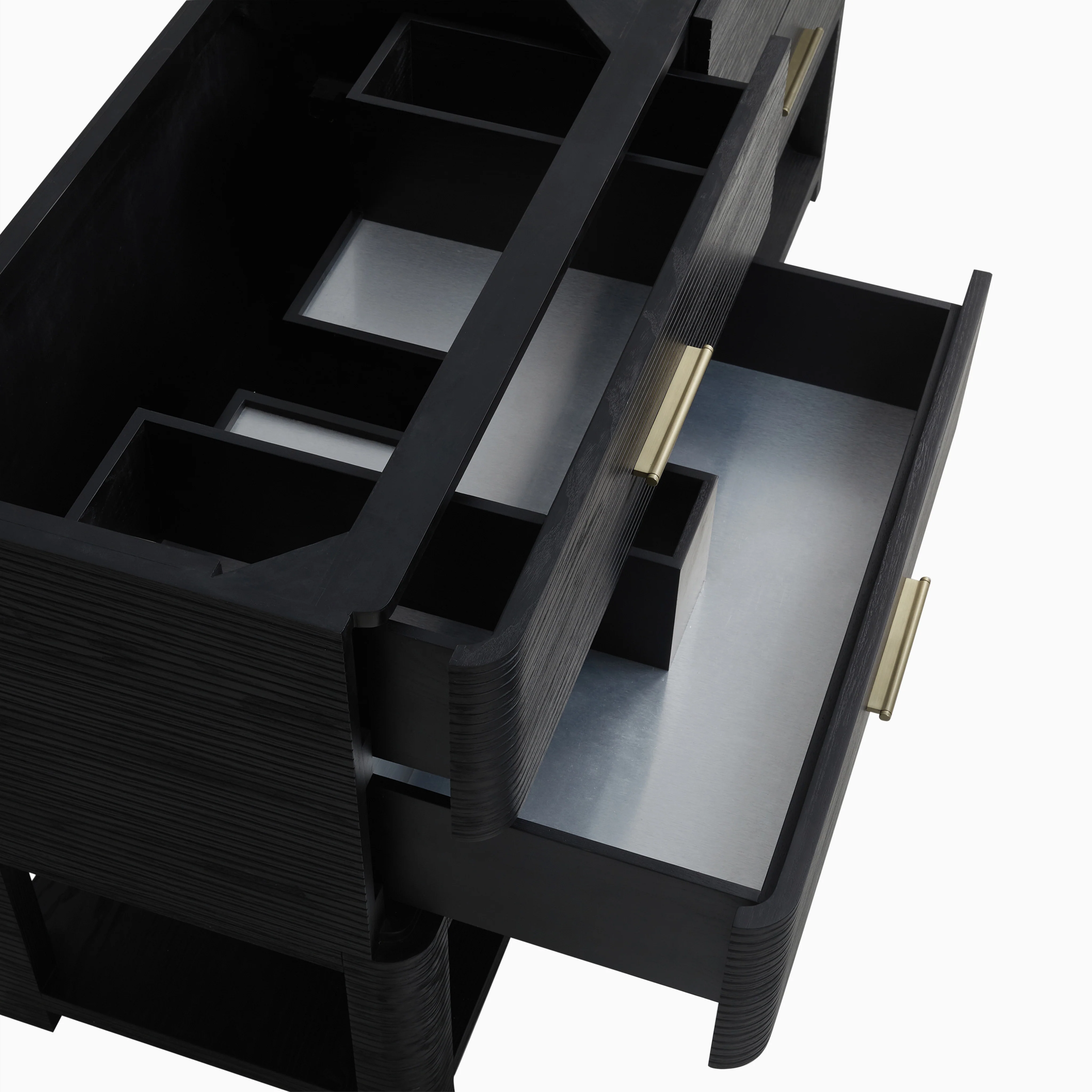 Paxton 72" Double Vanity in Carbon Oak with 3 cm White Zeus Quartz Top - Image 7