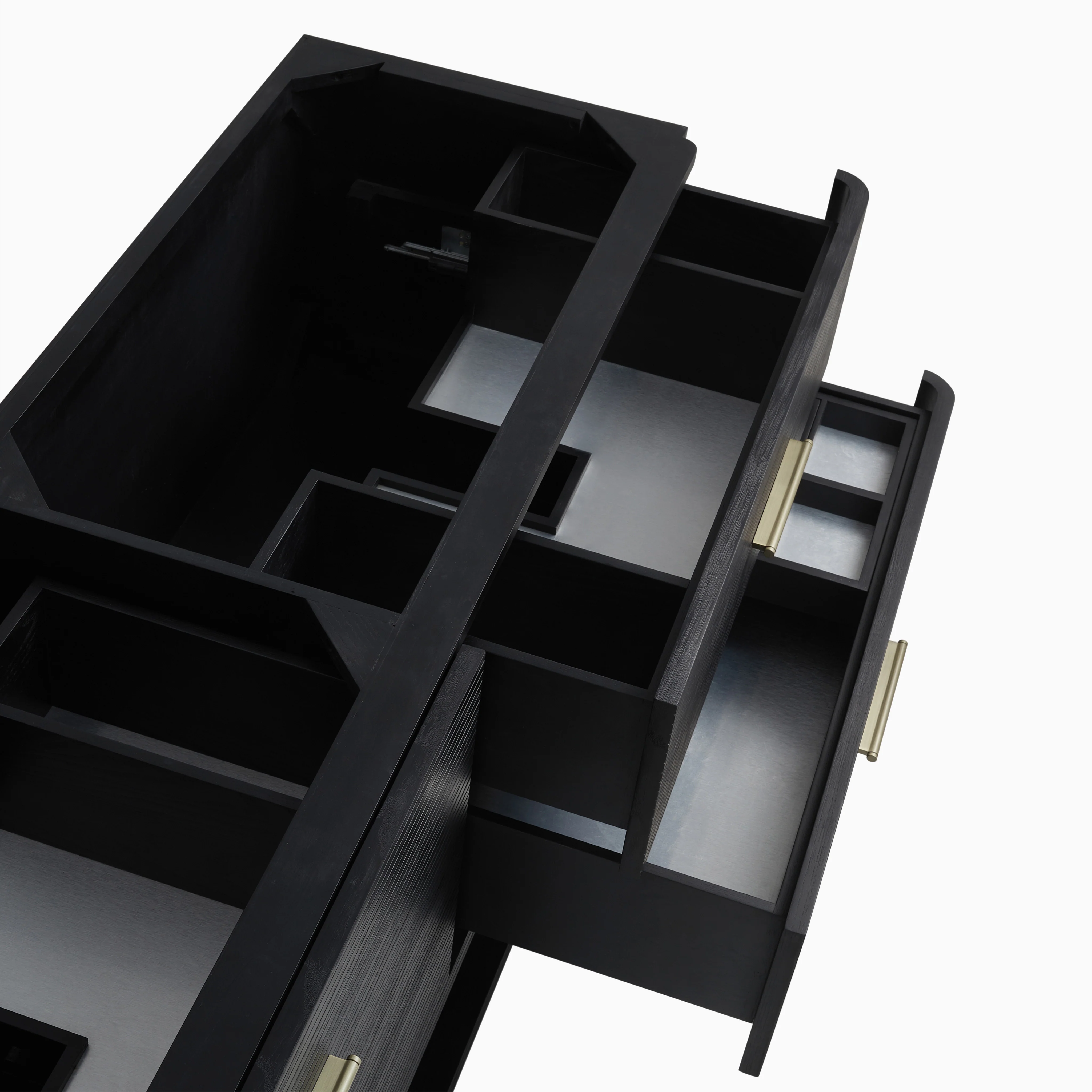 Paxton 72" Double Vanity in Carbon Oak with 3 cm White Zeus Quartz Top - Image 8