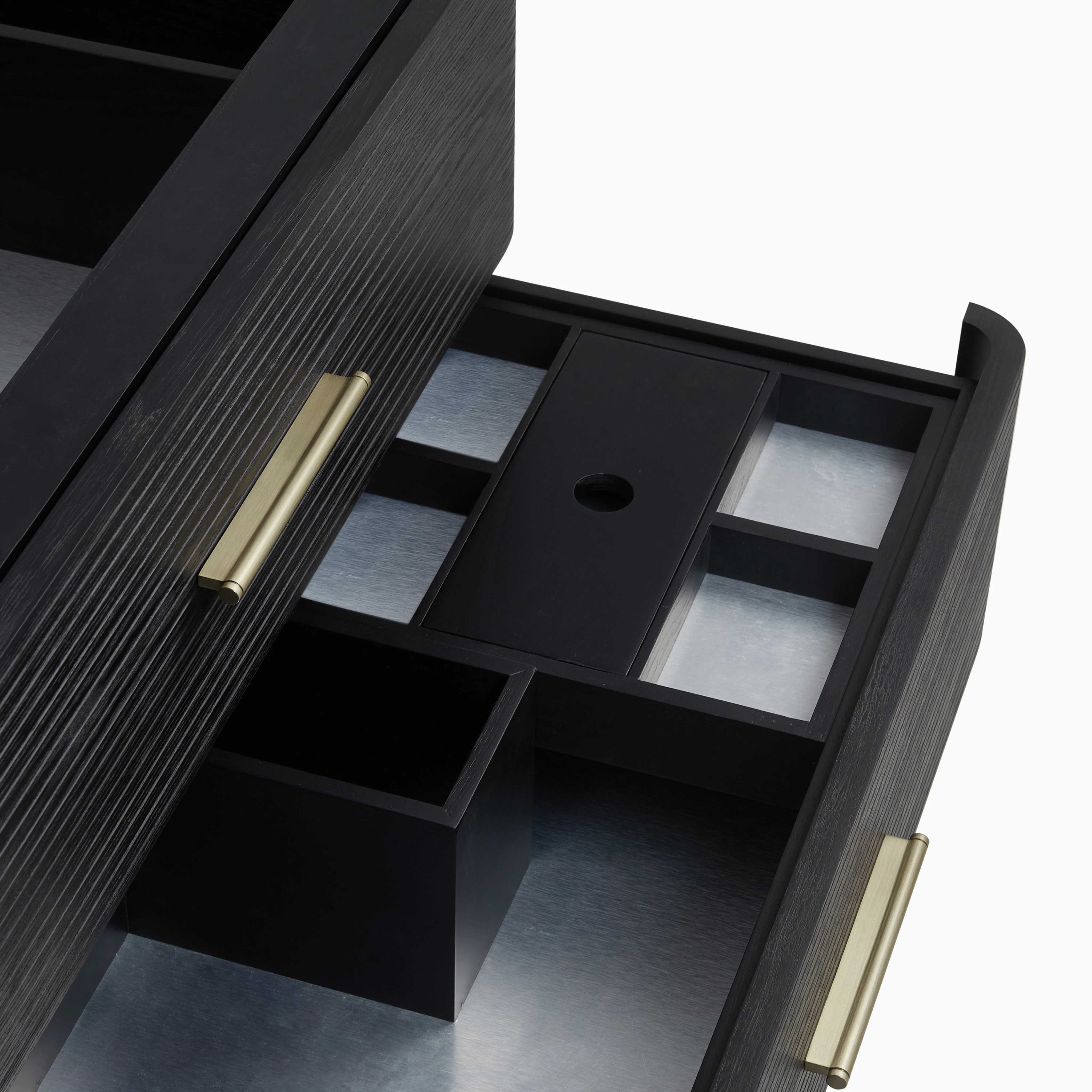 Paxton 72" Double Vanity in Carbon Oak with 3 cm White Zeus Quartz Top - Image 9