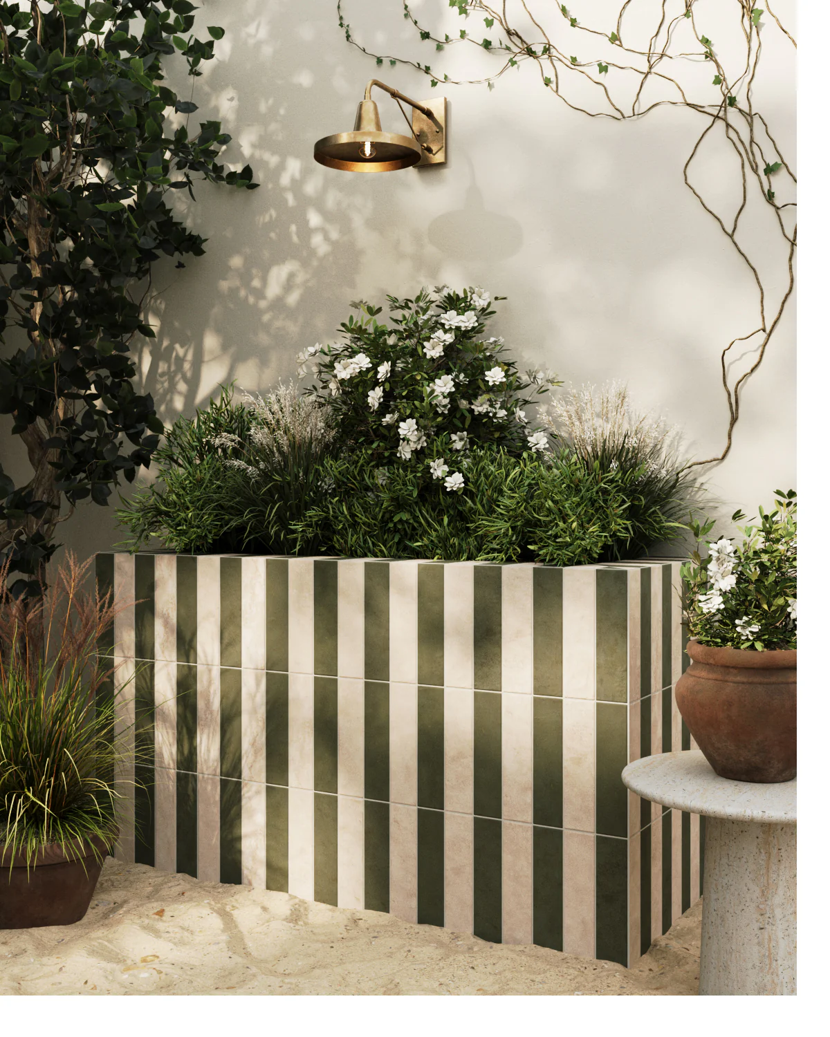 Prescott Outdoor Wall Sconce in Antique Brass - Image 5