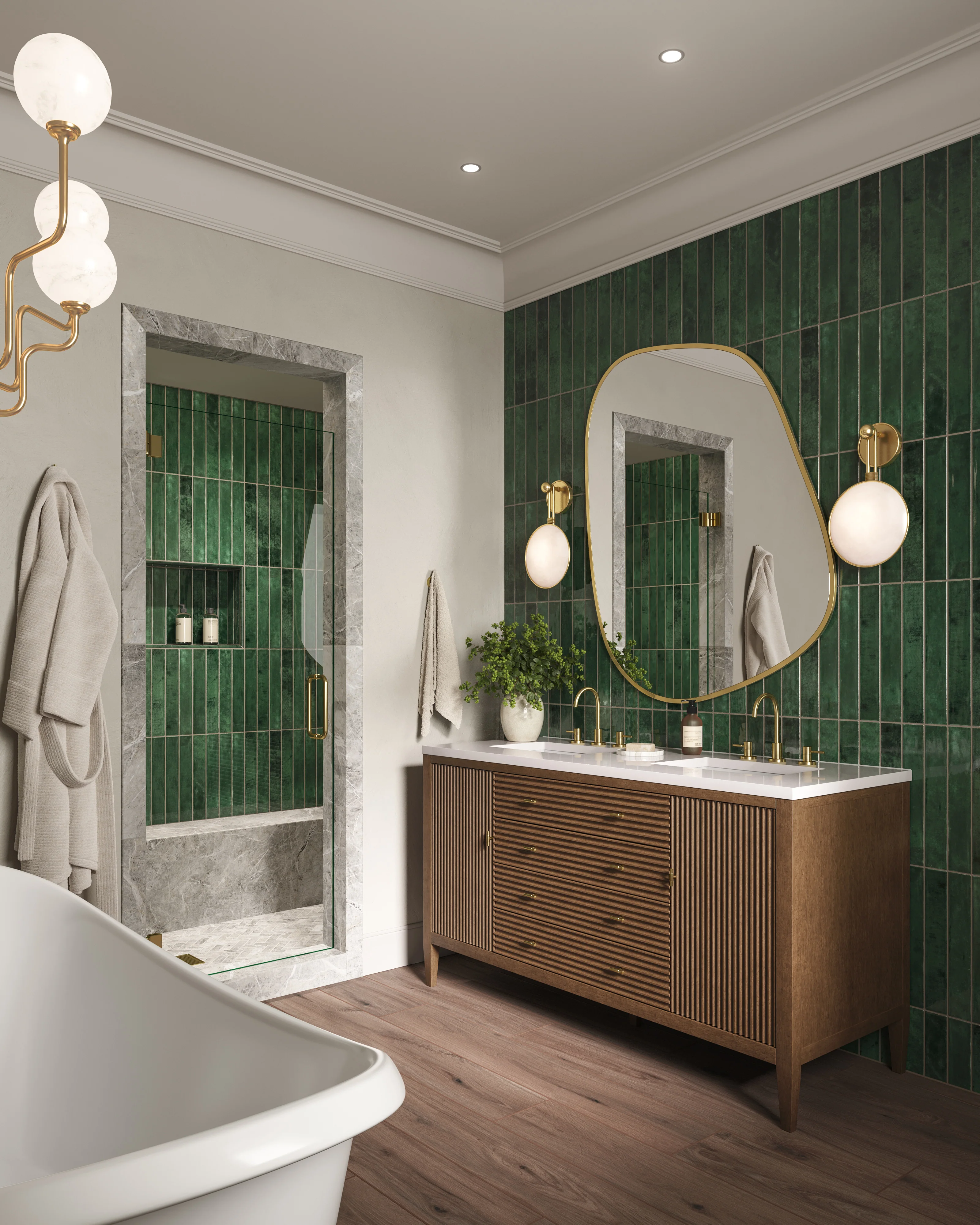 Preston 8x48 Matte Porcelain Tile in Chestnut - Image 24