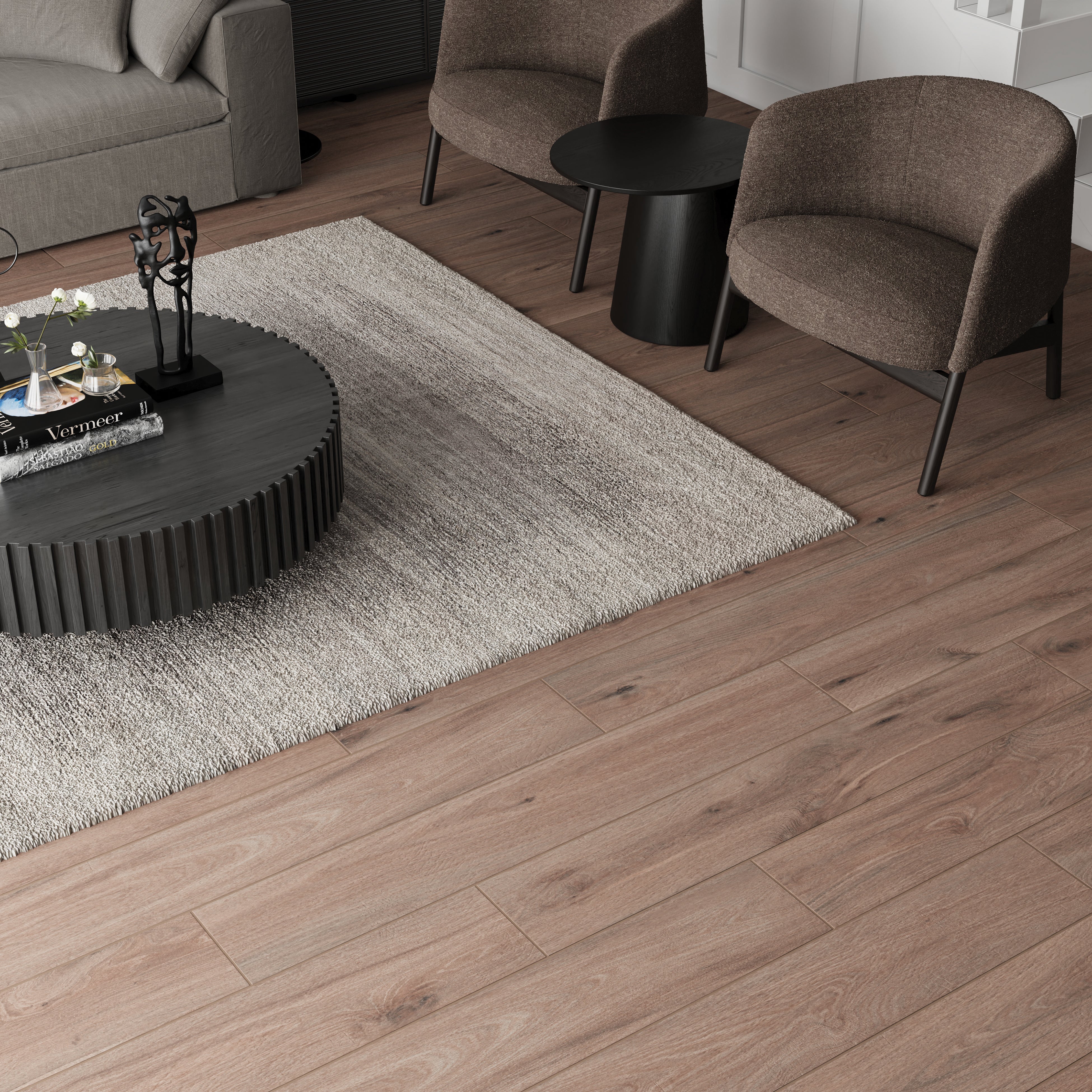 Preston 8x48 Matte Porcelain Tile in Chestnut - Image 5