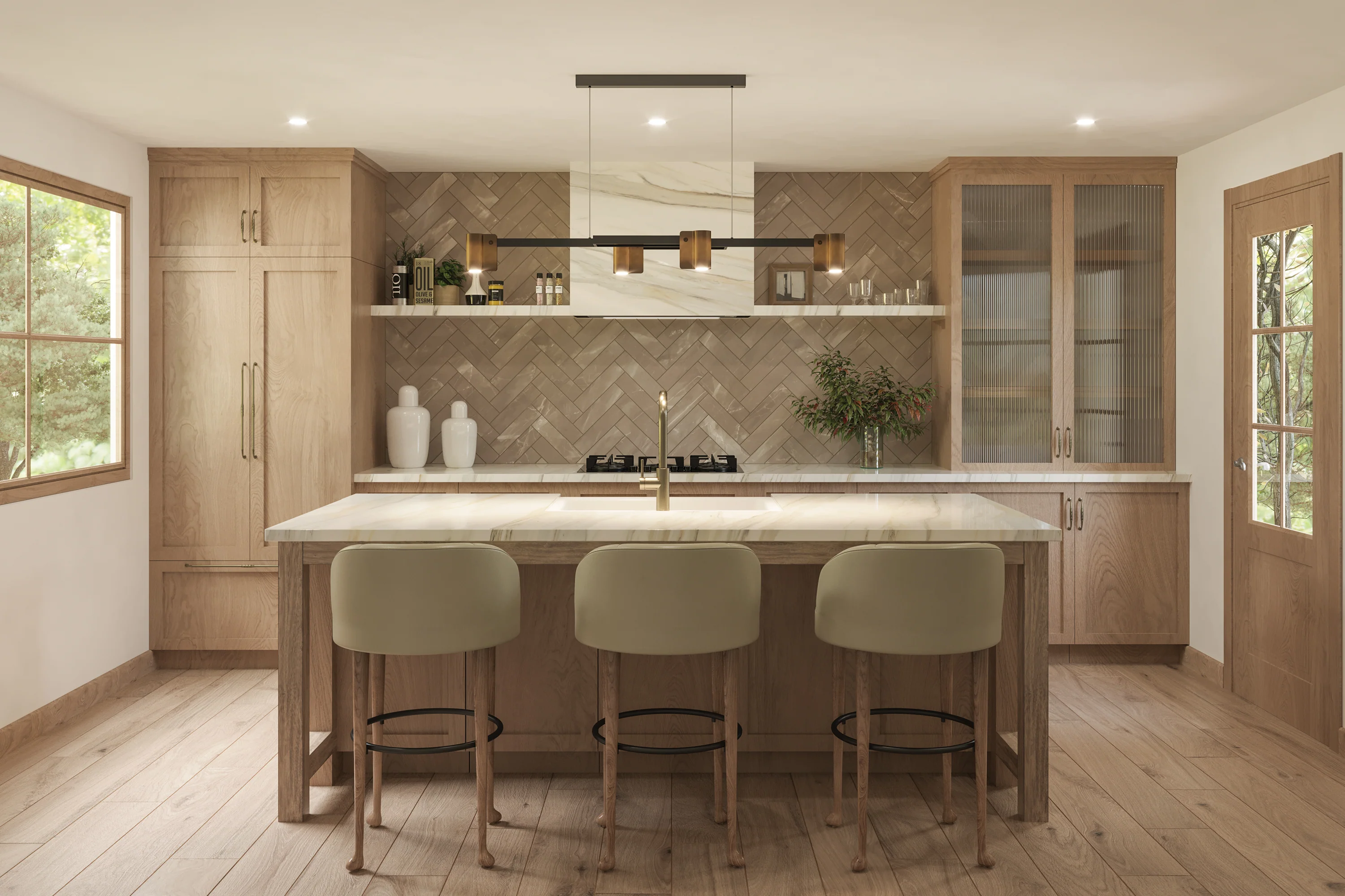 Preston 8x48 Matte Porcelain Tile in Pine - Image 7