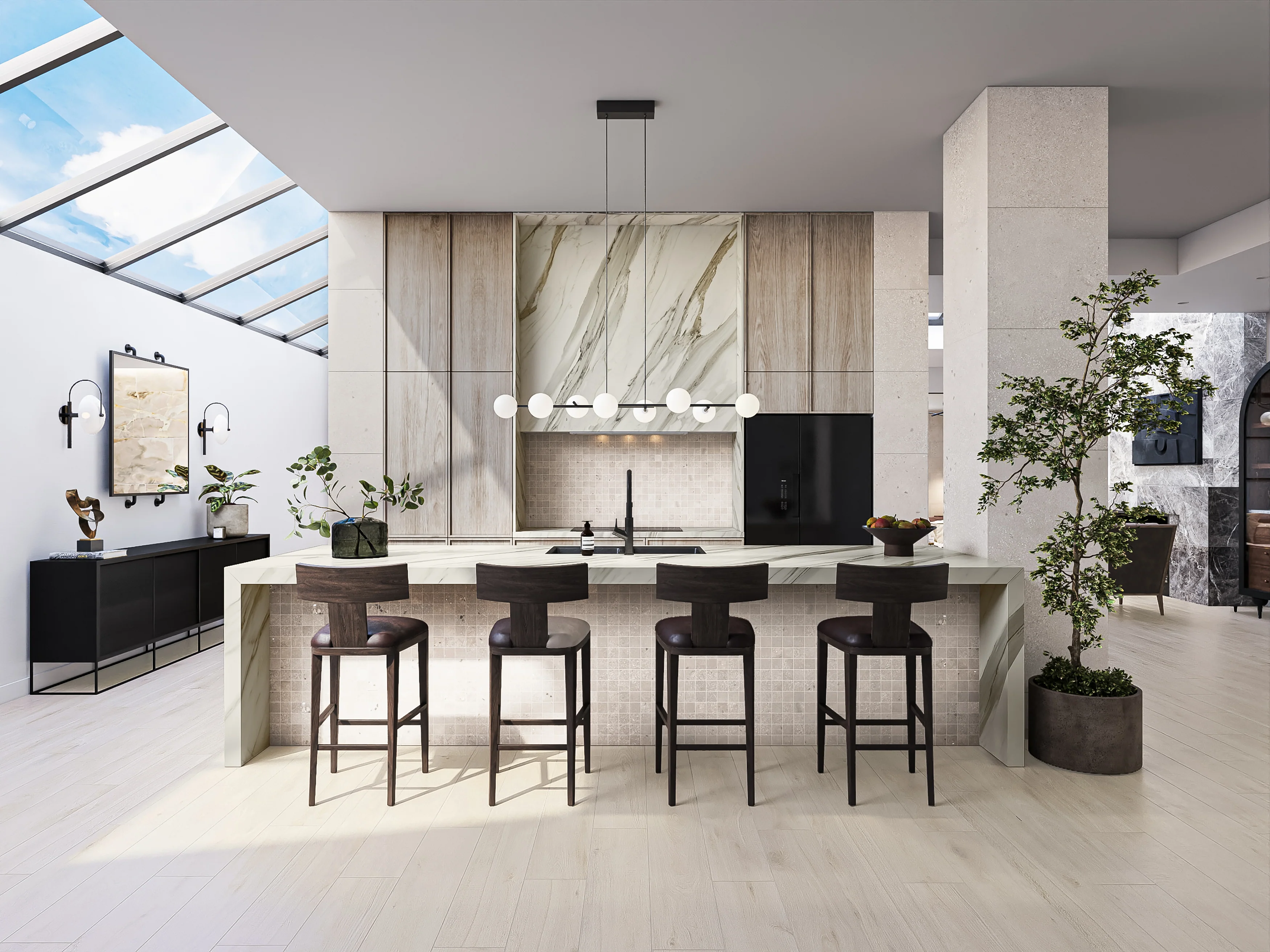 Preston 8x48 Matte Porcelain Tile in Poplar - Image 4