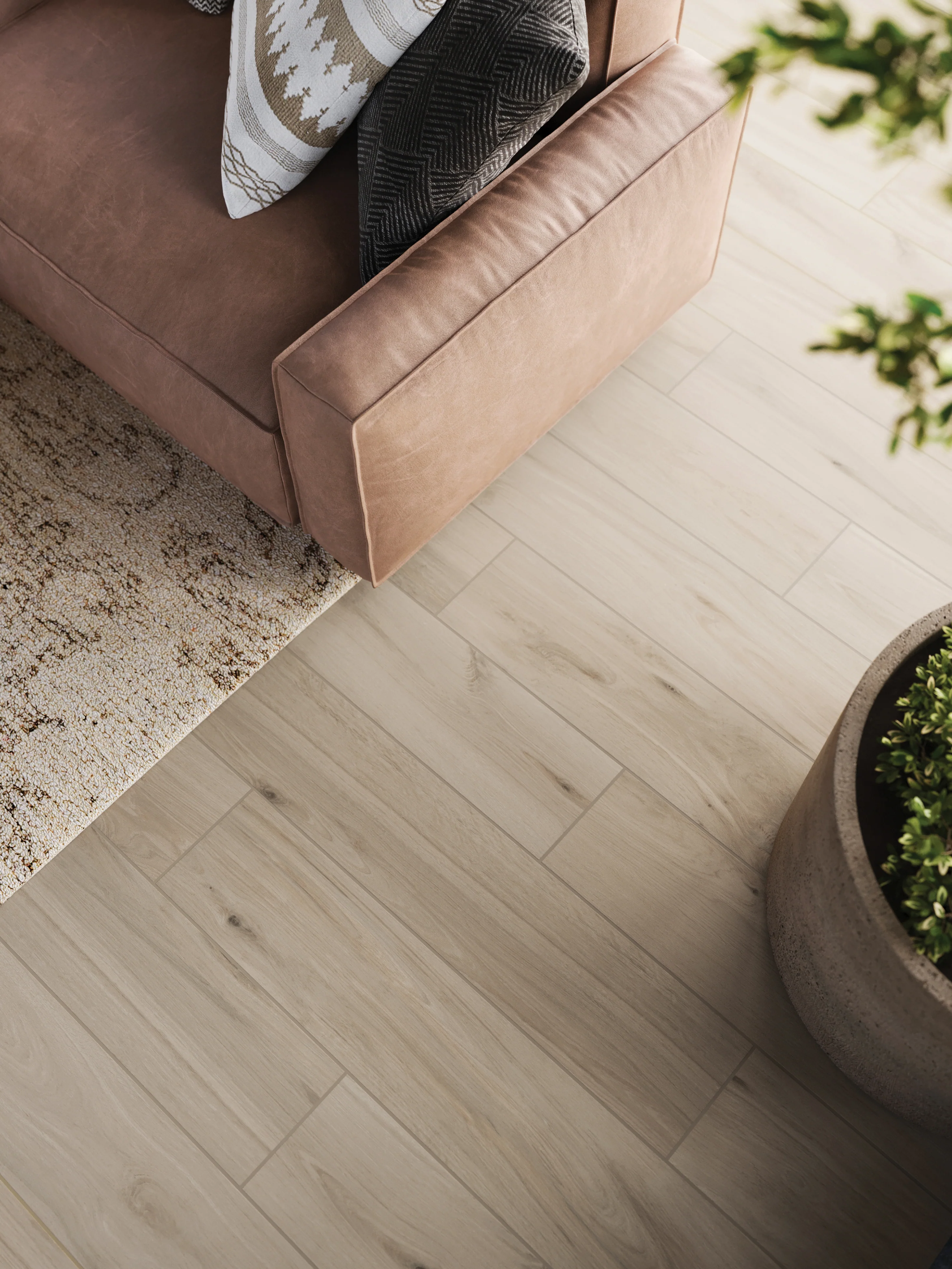 Preston 8x48 Matte Porcelain Tile in White Oak - Image 14