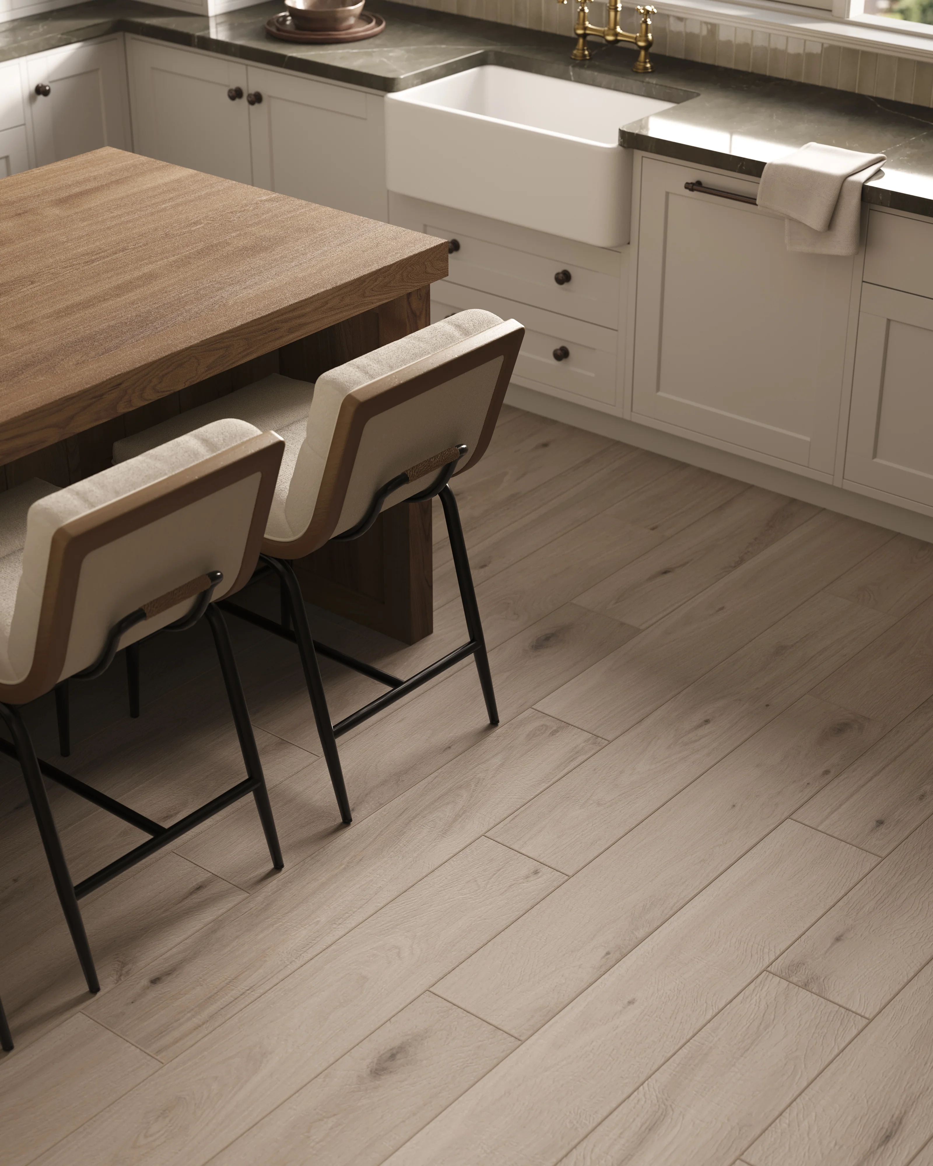Preston 8x48 Matte Porcelain Tile in White Oak - Image 17