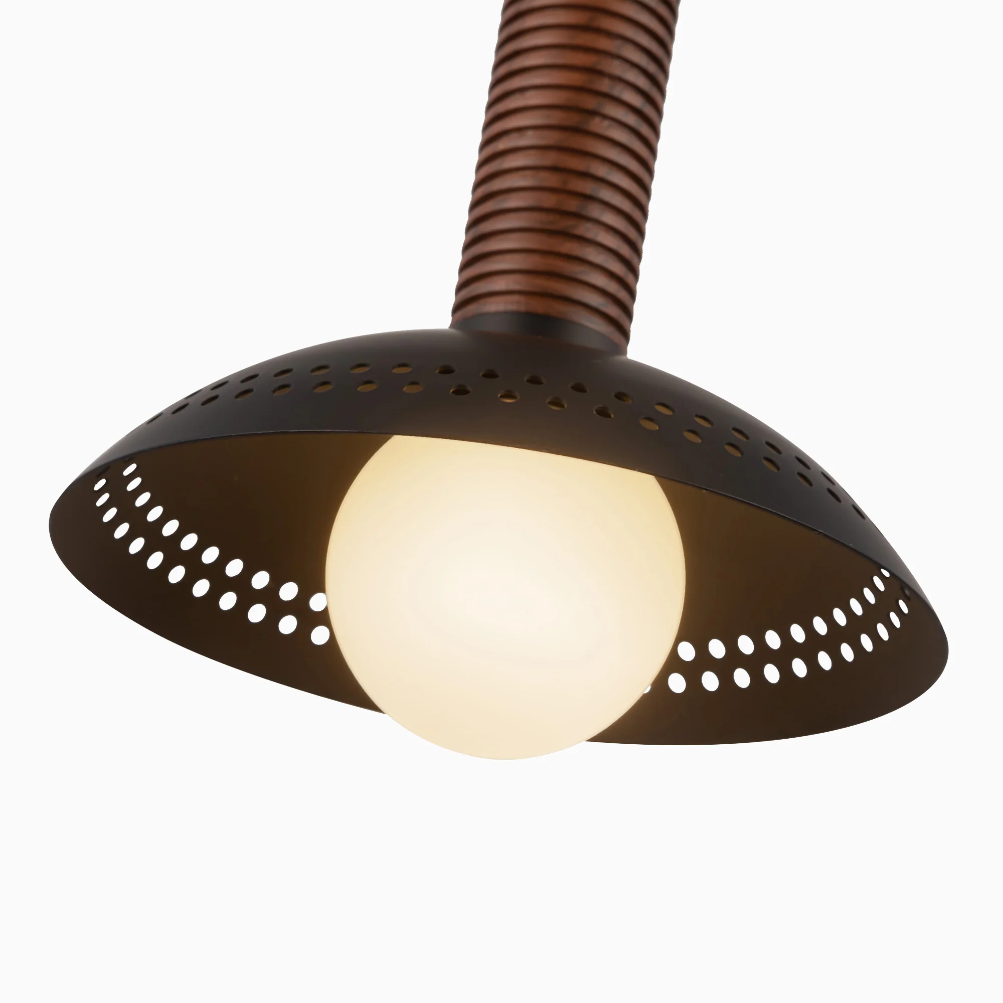 Raina 9" LED Pendant in Matte Black/Opal Glass - Image 4