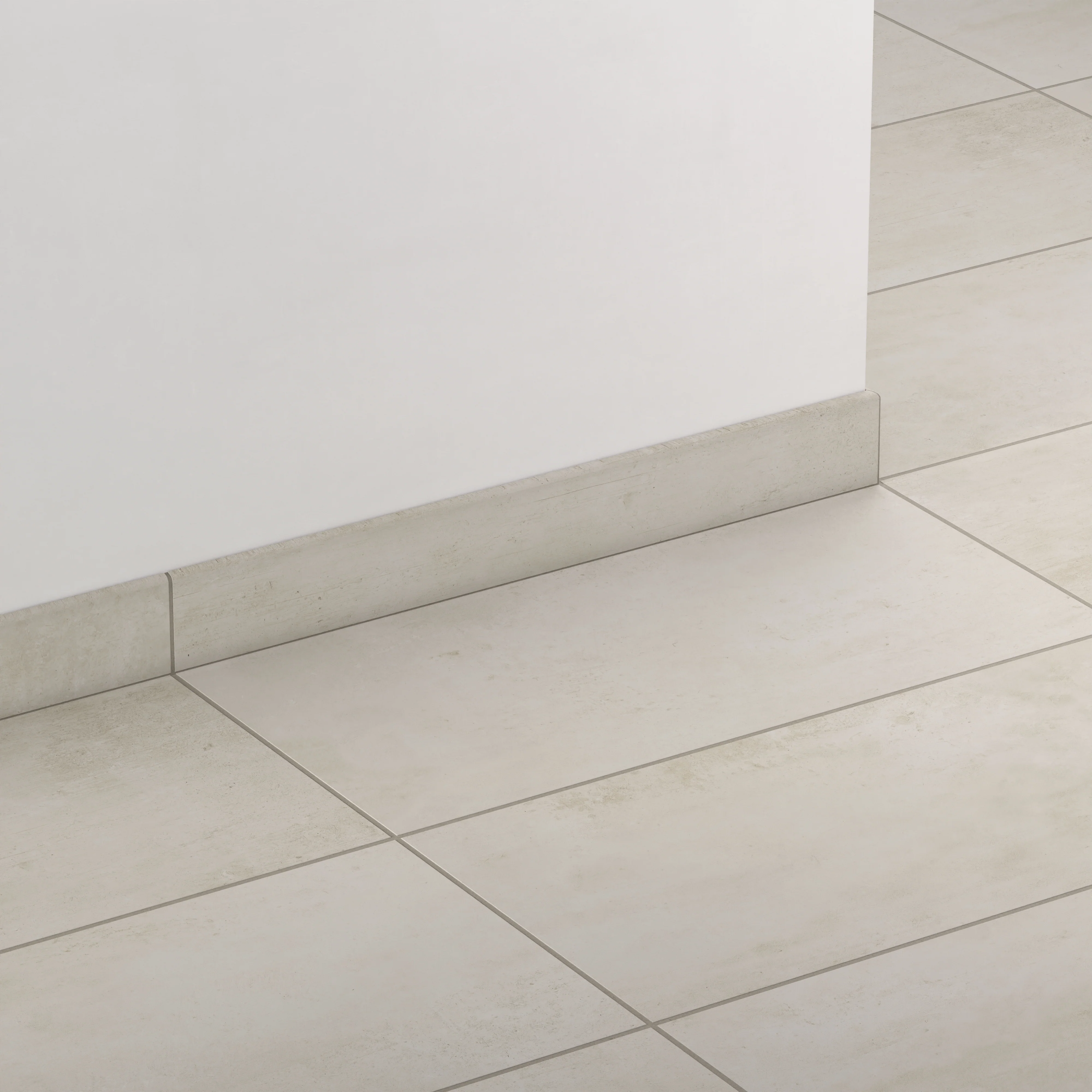 Ramsey 3x24 Matte Porcelain Bullnose Tile in Chalk - Image 3