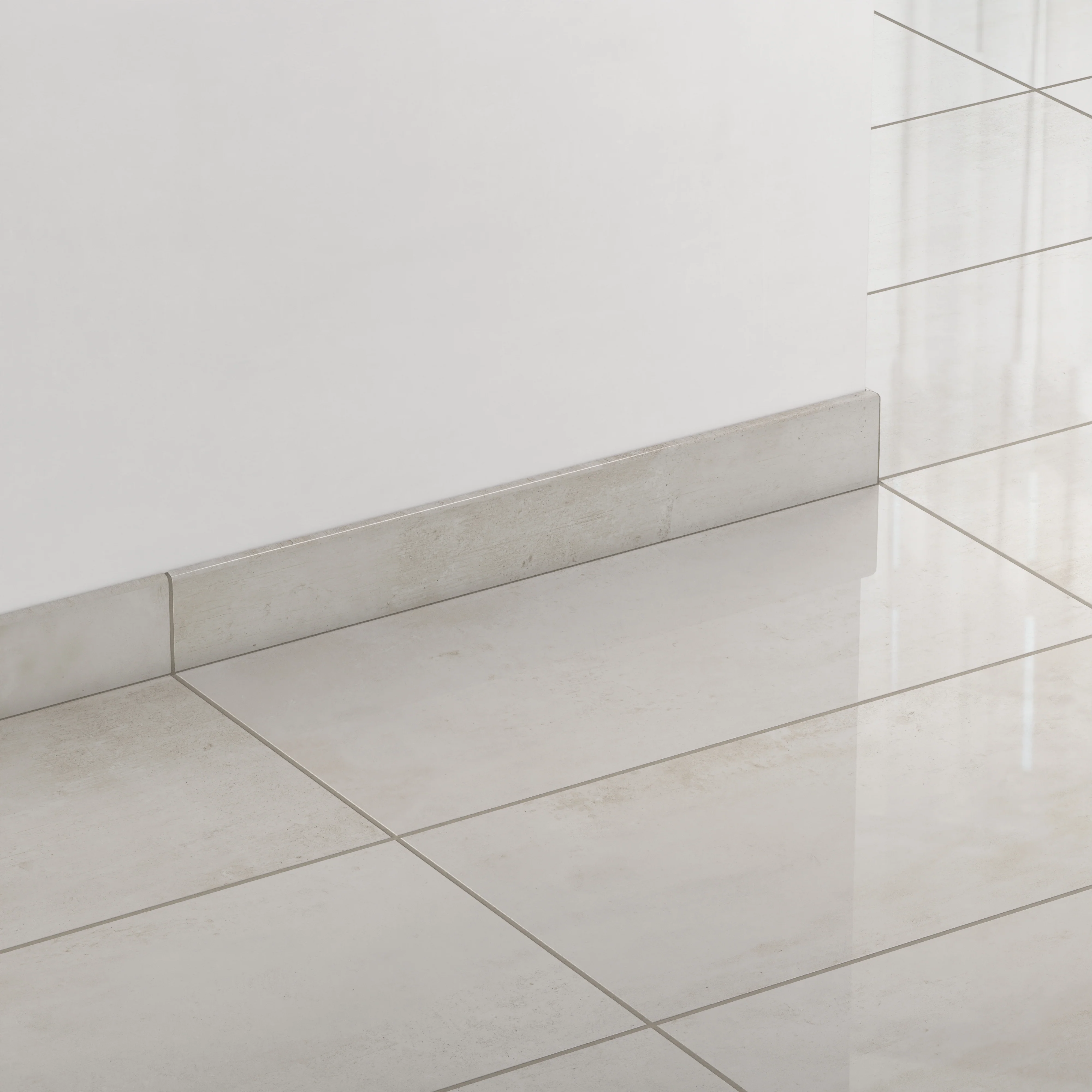 Ramsey 3x24 Polished Porcelain Bullnose Tile in Chalk - Image 3