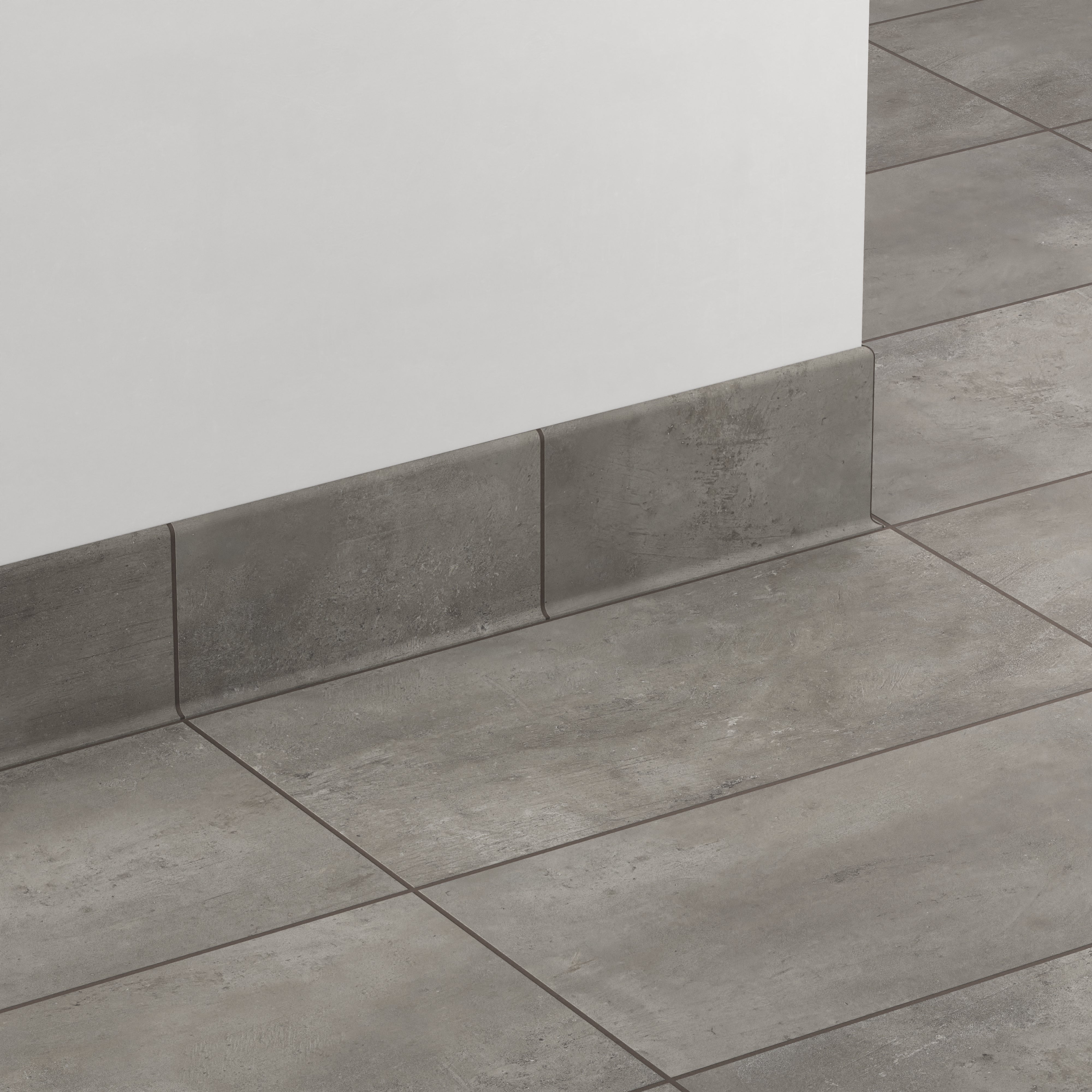 Ramsey 6x12 Matte Porcelain Cove Base Tile in Smoke - Image 3