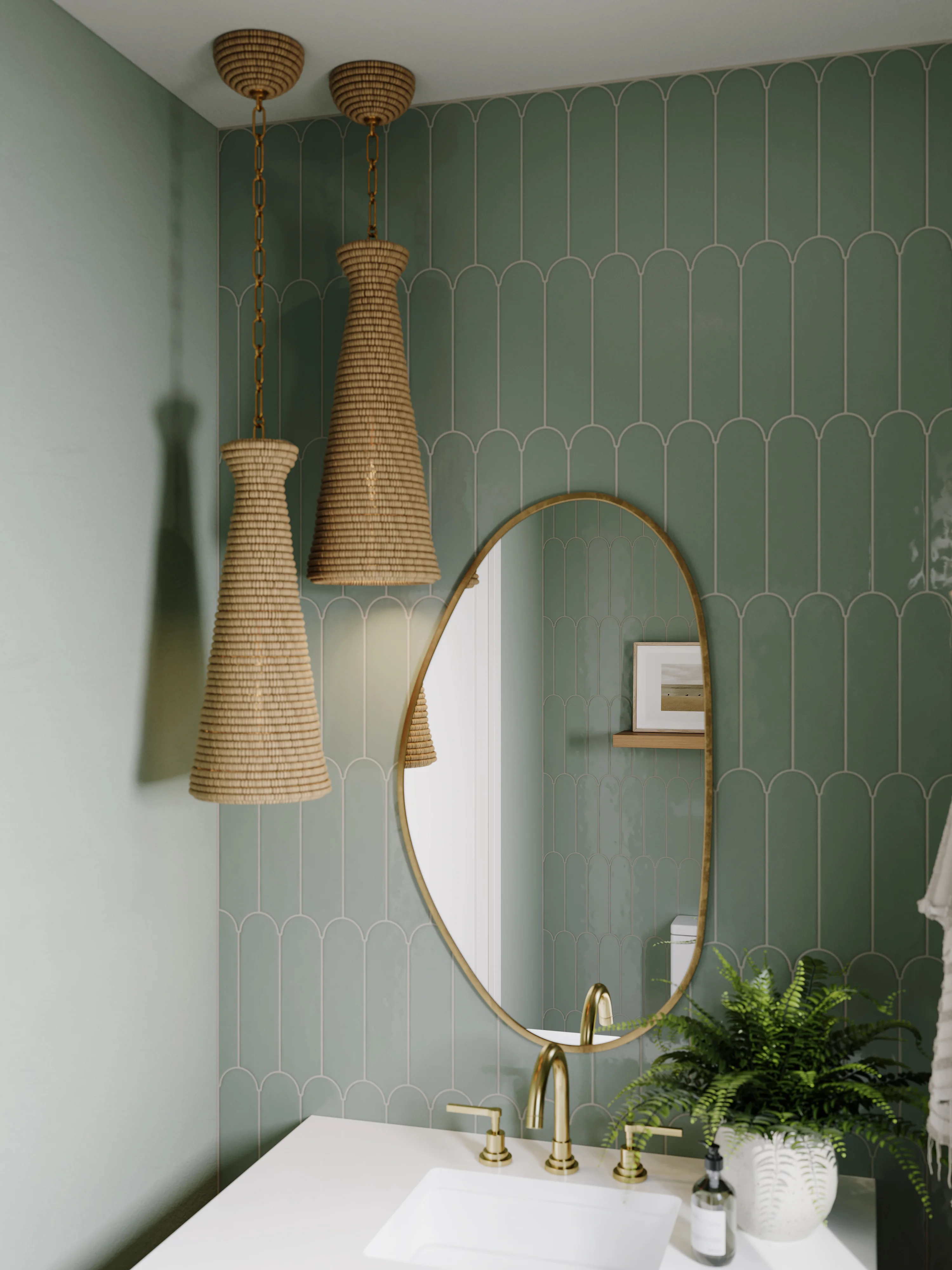 Rory Mirror in Antique Brass Iron - Image 10