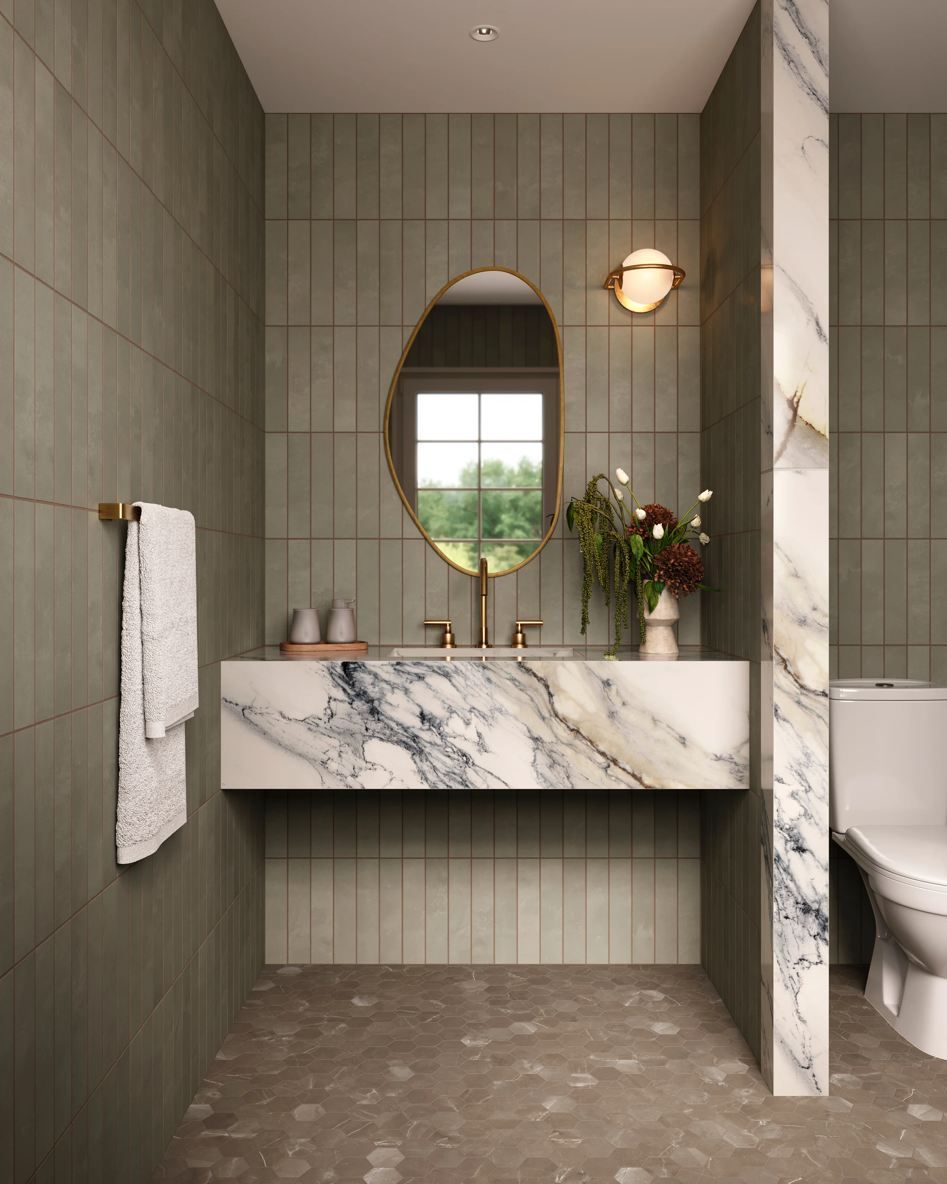 Rory Mirror in Antique Brass Iron - Image 15