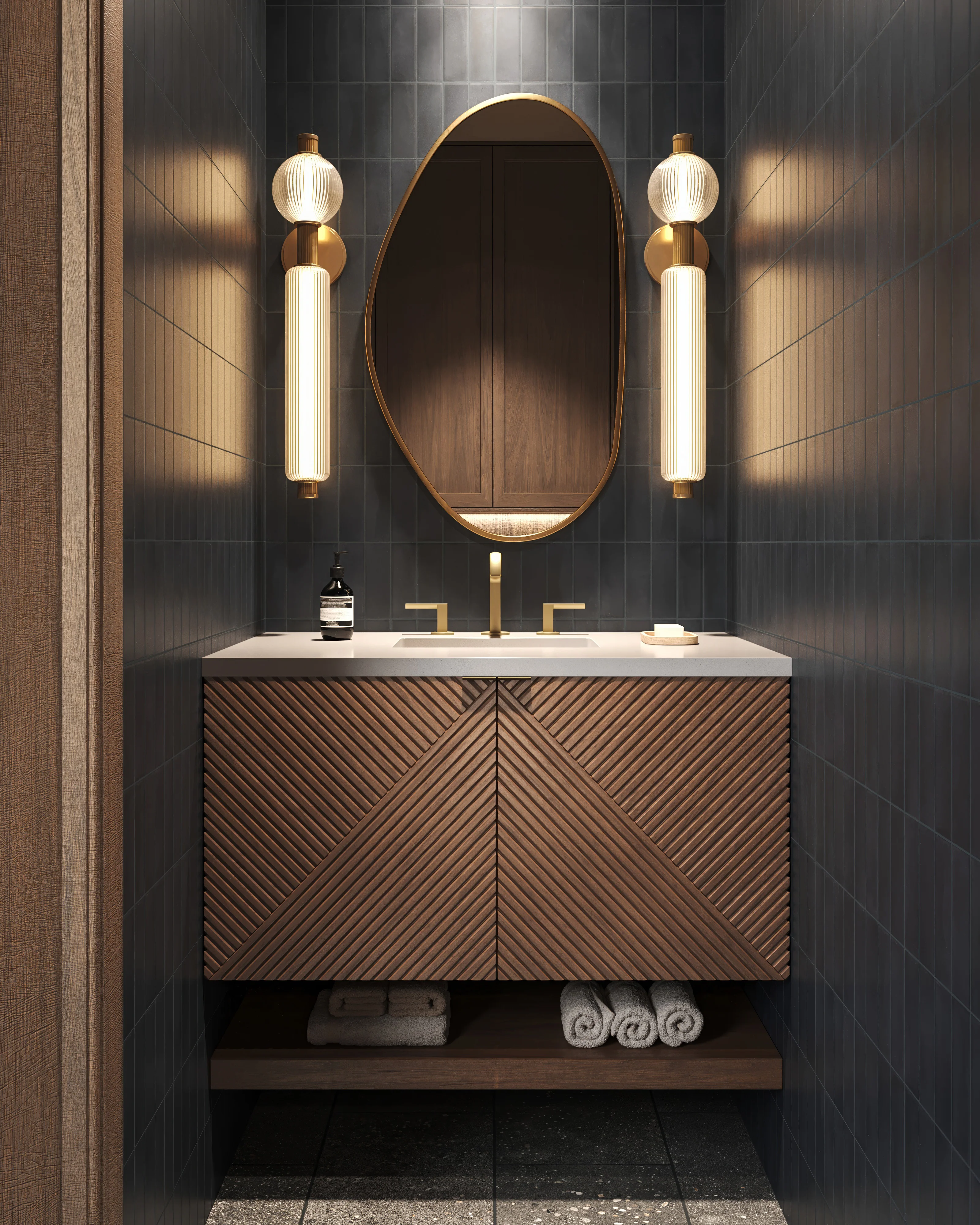 Rory Mirror in Antique Brass Iron - Image 6