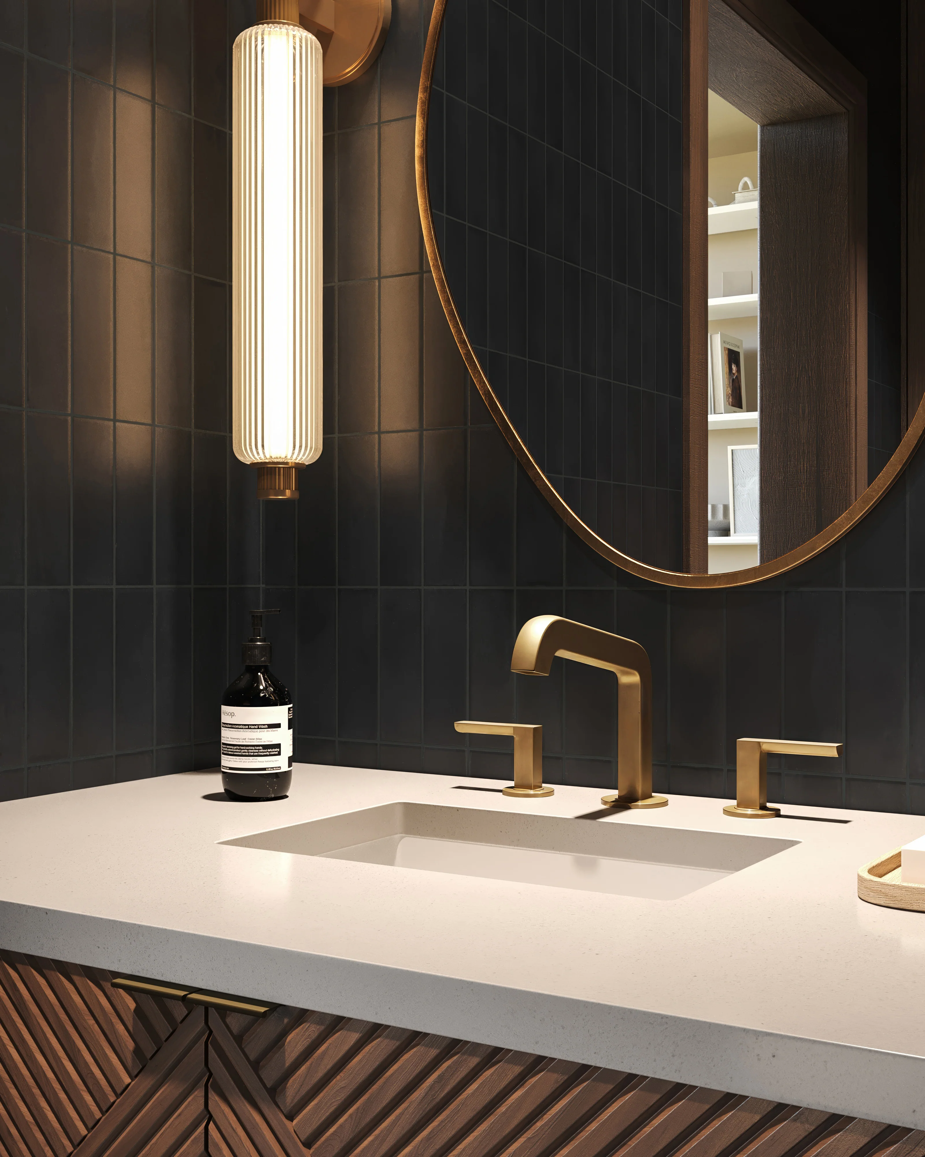 Rory Mirror in Antique Brass Iron - Image 7