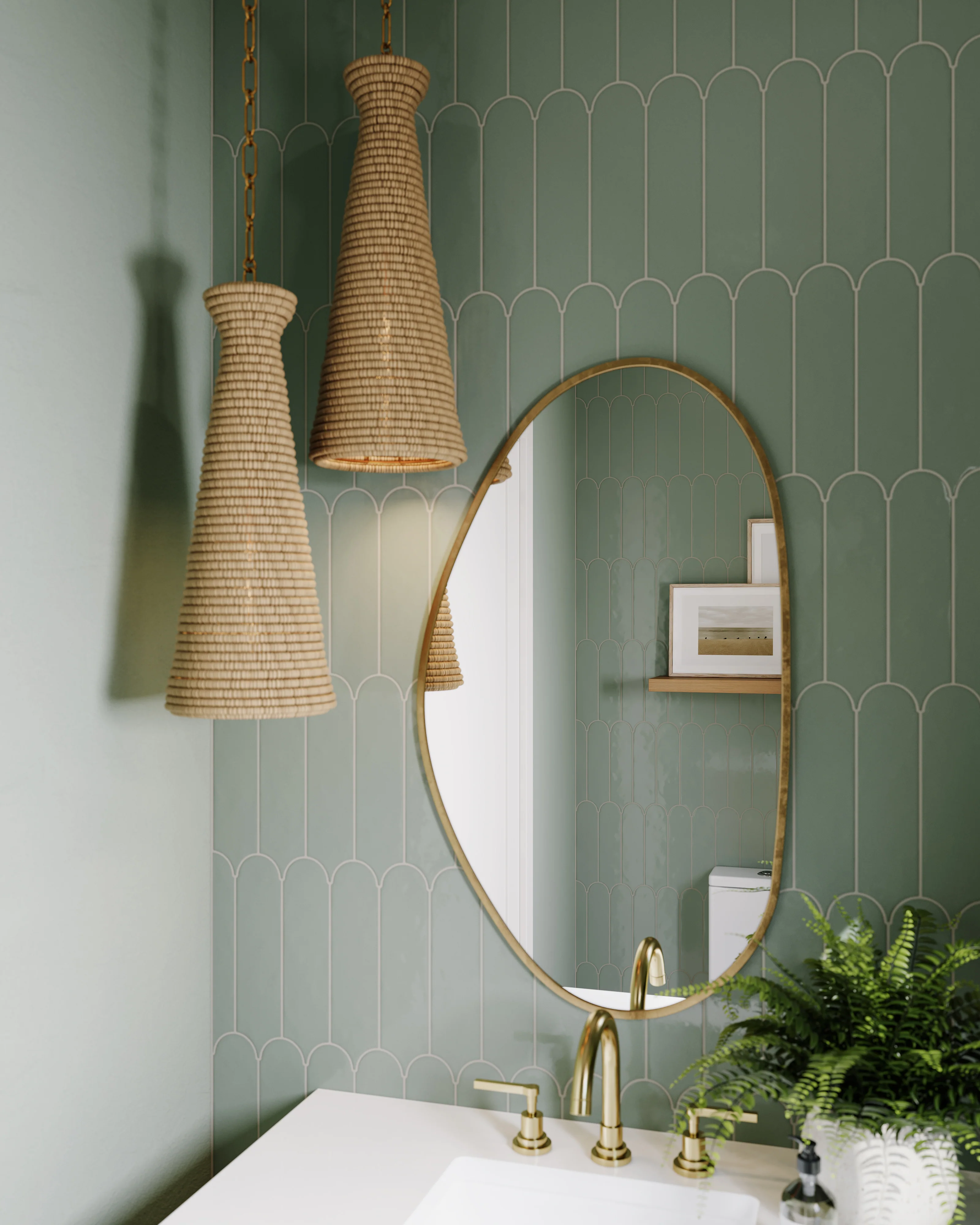 Rory Mirror in Antique Brass Iron - Image 8