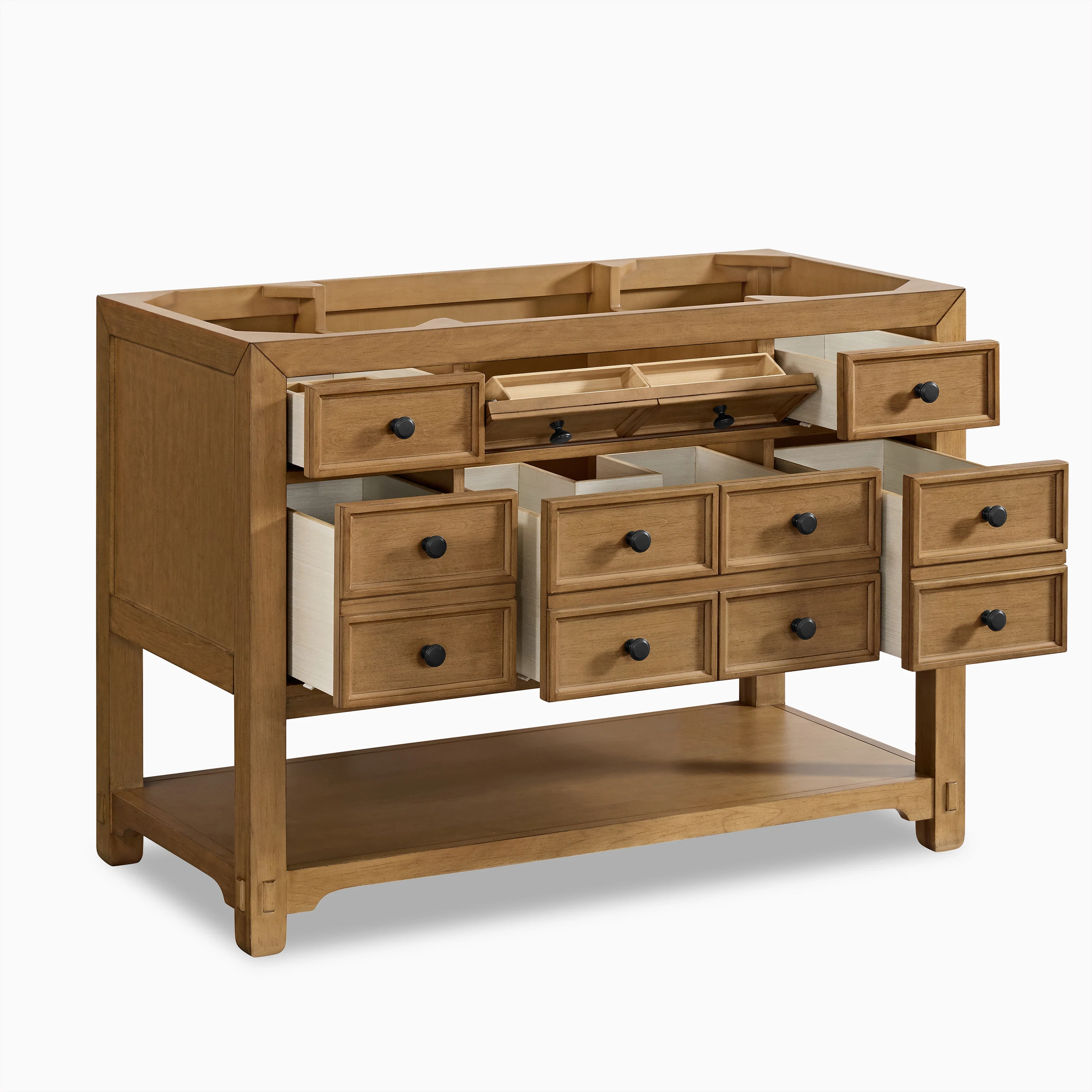 Rosalie 48" Single Vanity in Amber Birch with 3 cm White Zeus Quartz Top - Image 4