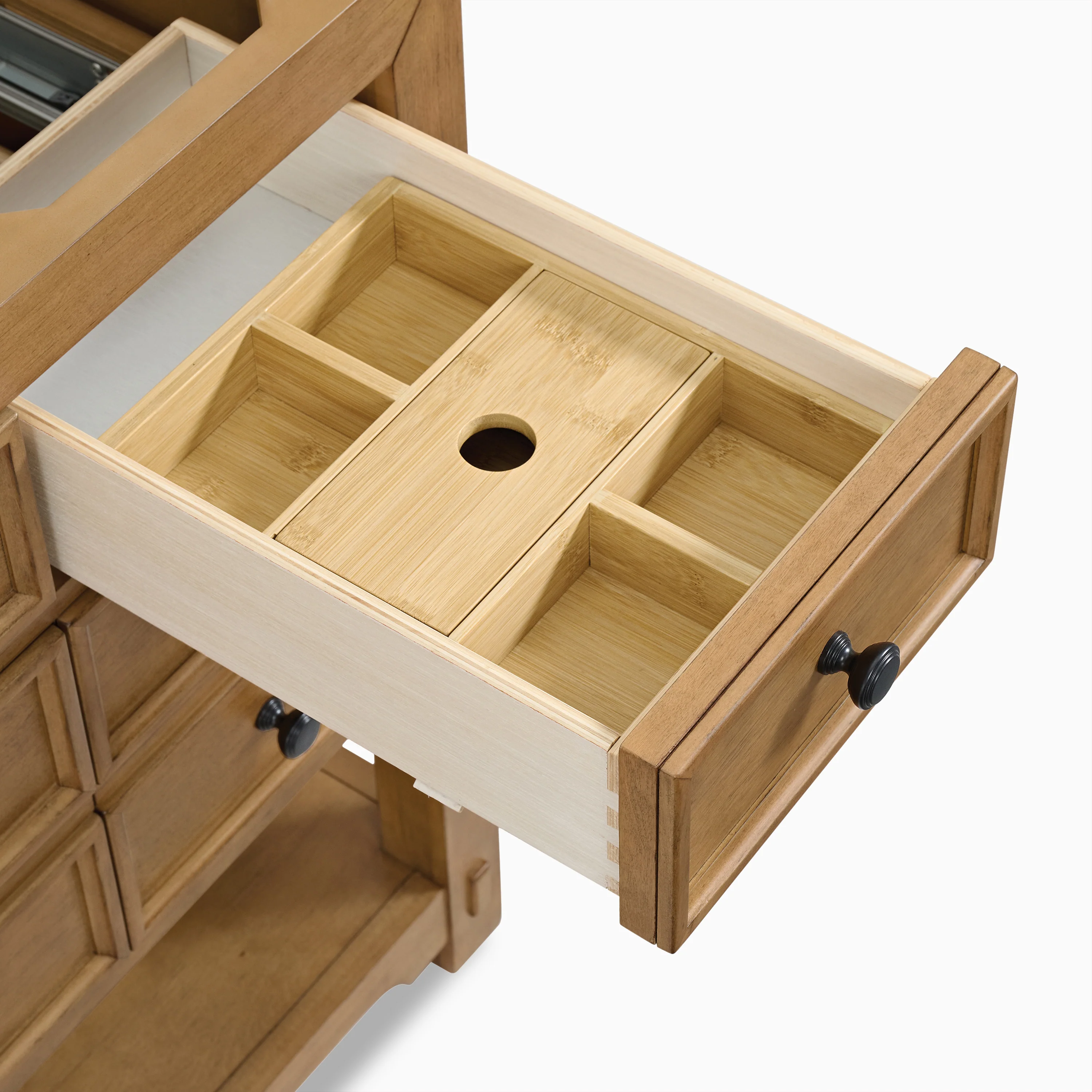 Rosalie 48" Single Vanity in Amber Birch with 3 cm White Zeus Quartz Top - Image 9