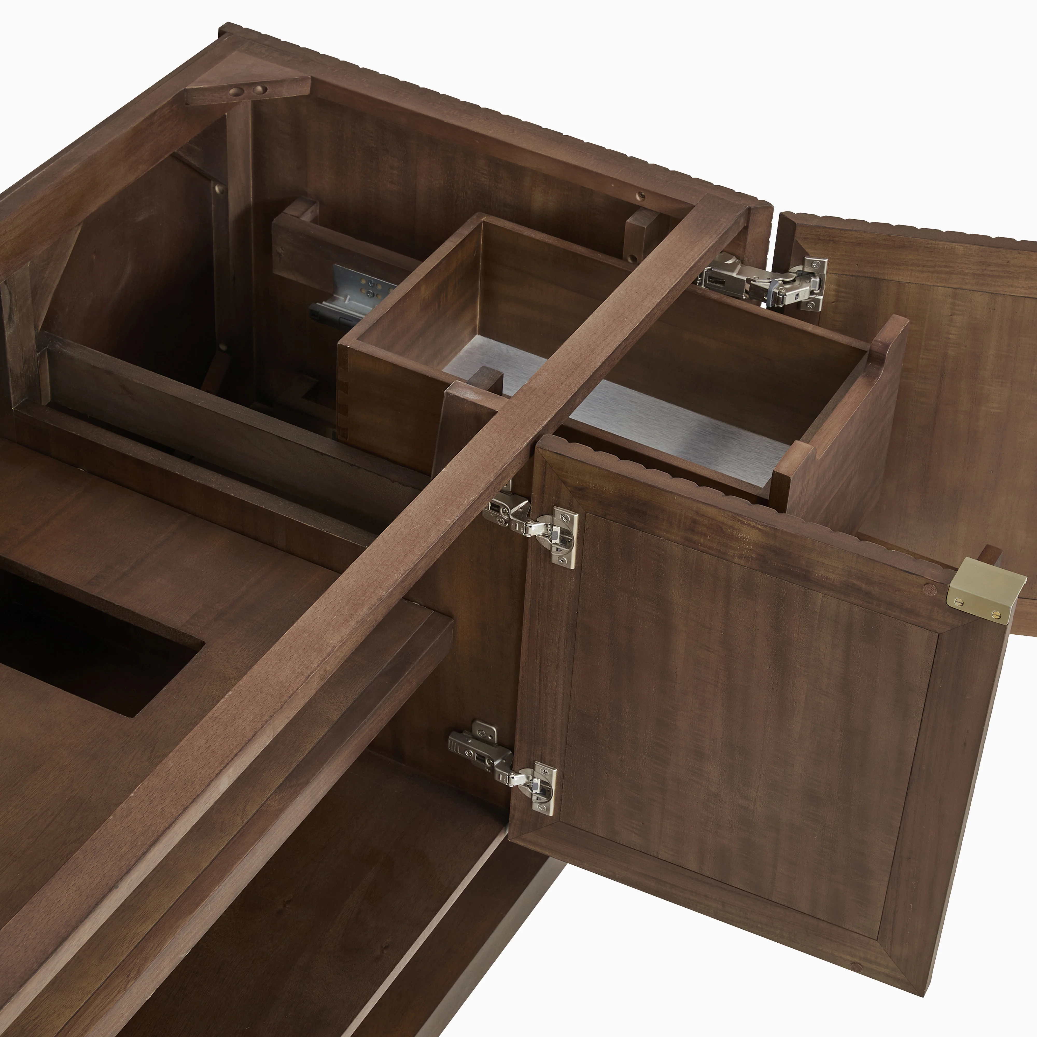 Royce 48" Single Vanity in Chestnut with 3 cm White Zeus Quartz Top - Image 8