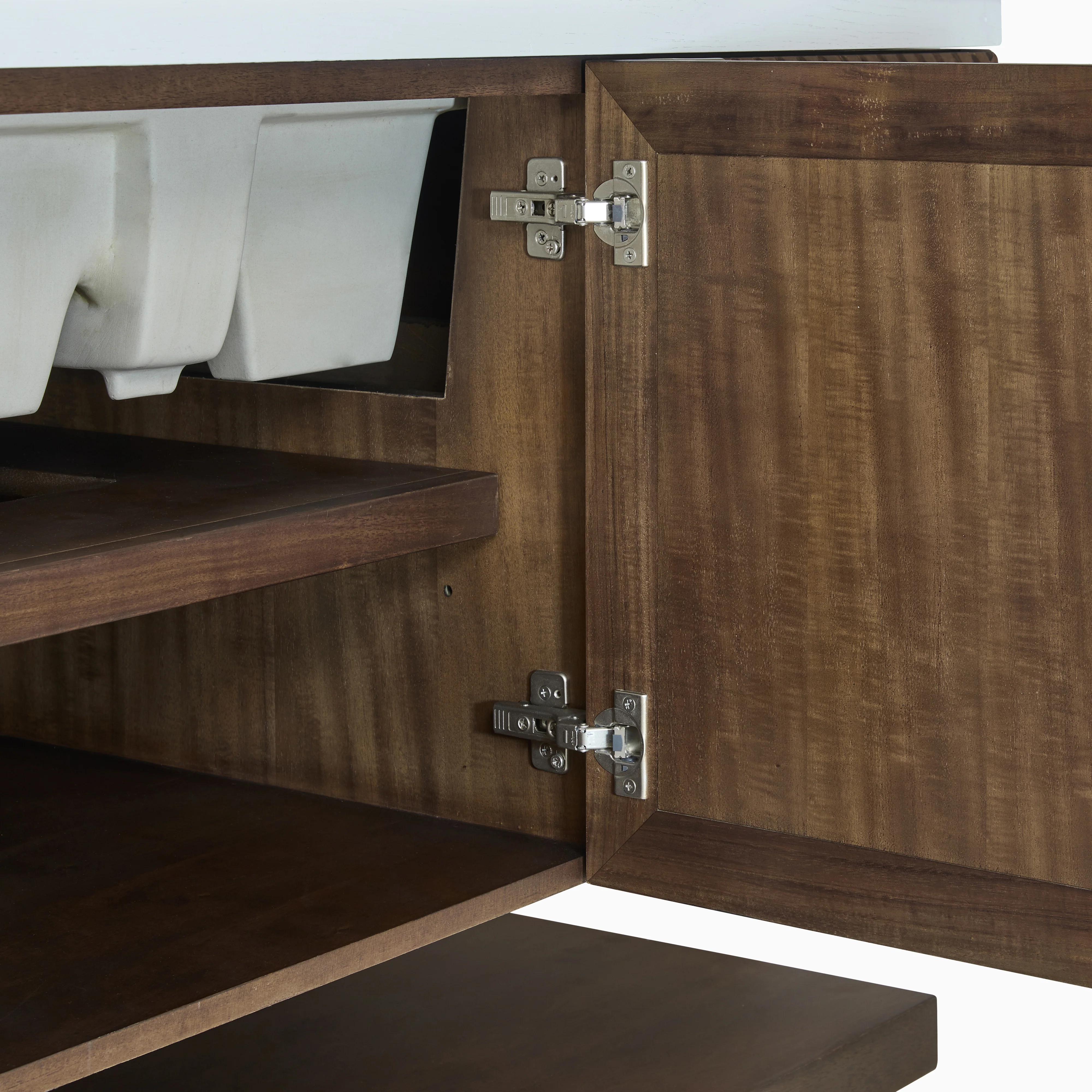 Royce 48" Single Vanity in Chestnut with 3 cm White Zeus Quartz Top - Image 9