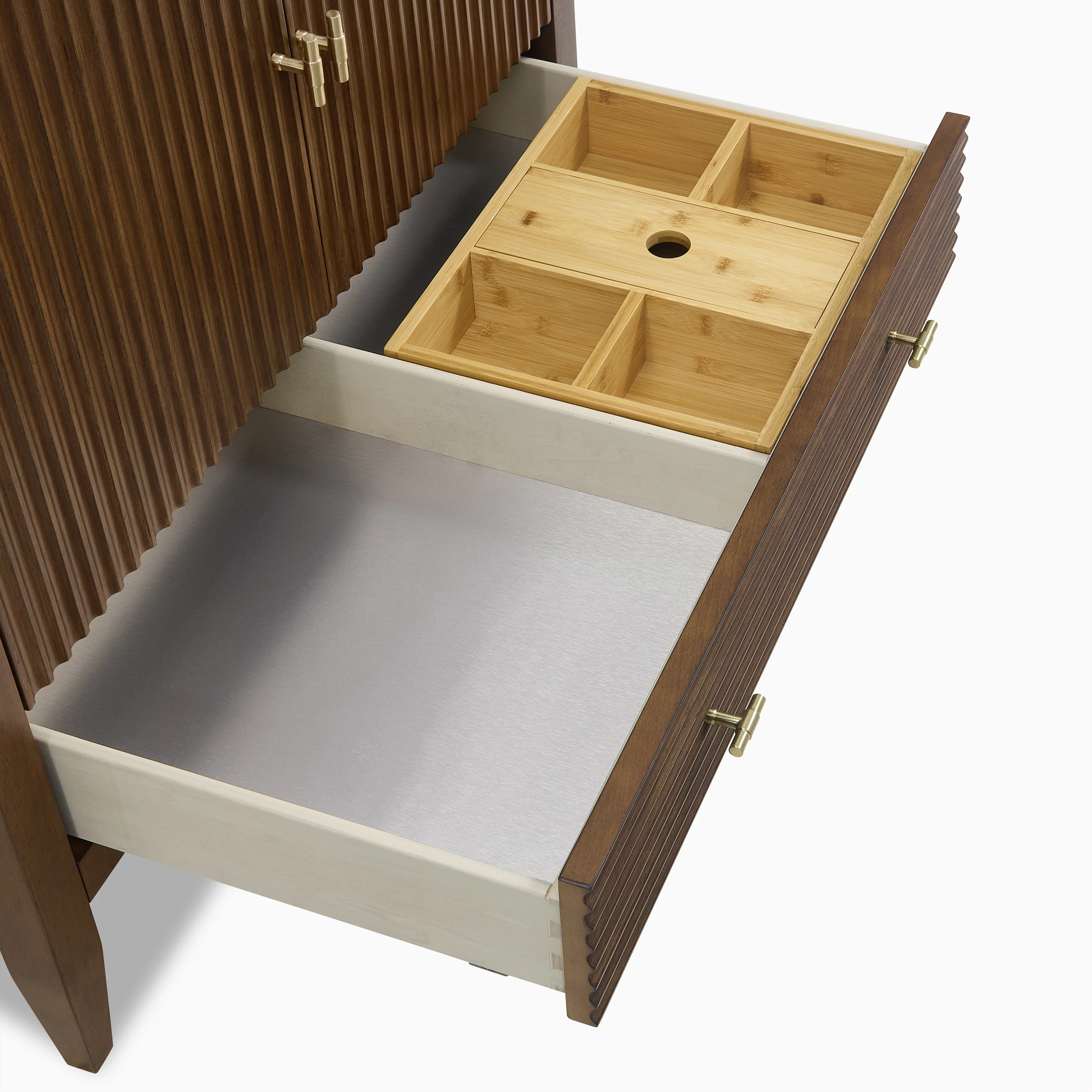 Sasha 36" Single Vanity in Mid Century Walnut with 3 cm White Zeus Quartz Top - Image 8