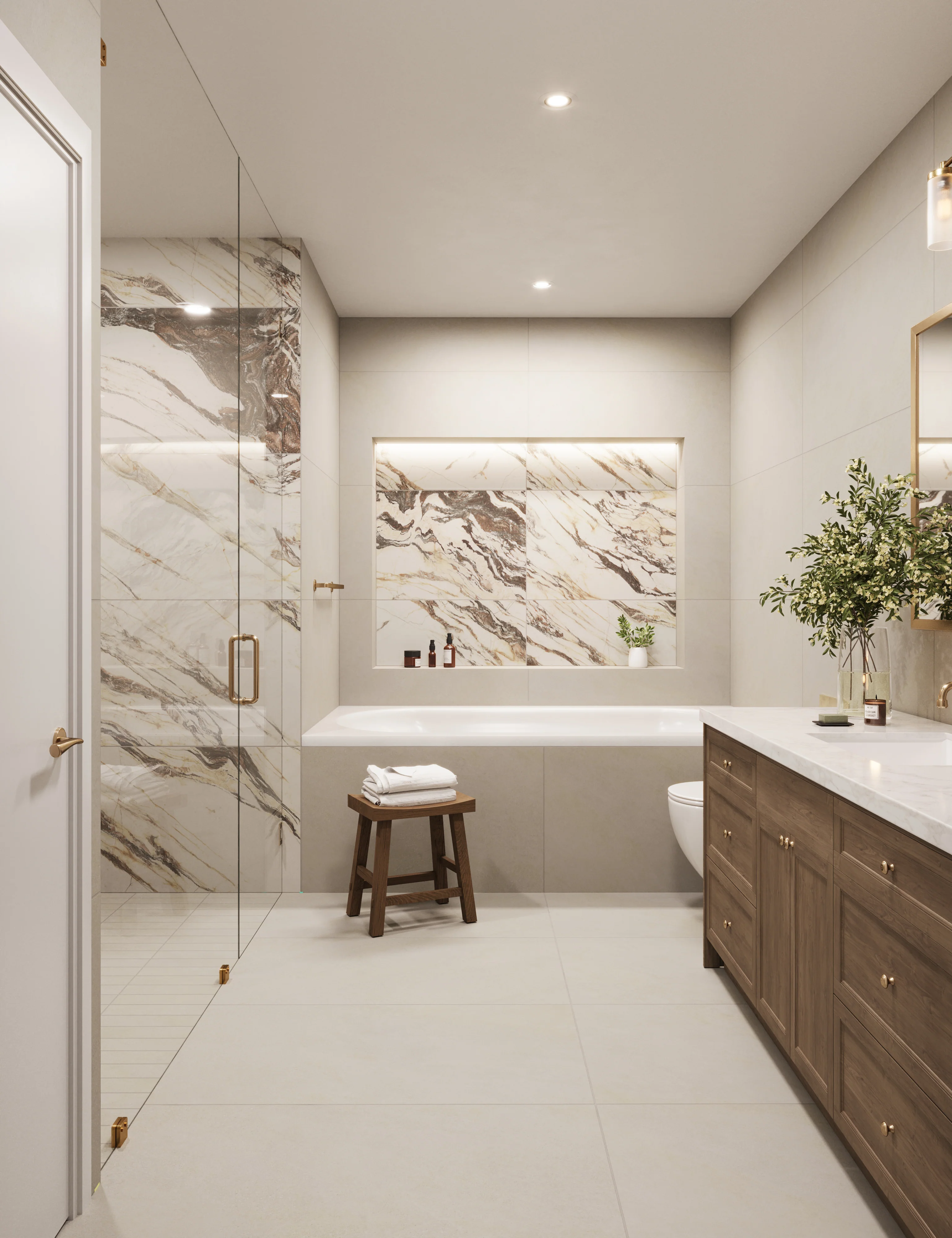 Shea 3x12 Matte Porcelain Tile in Dune - Image 14