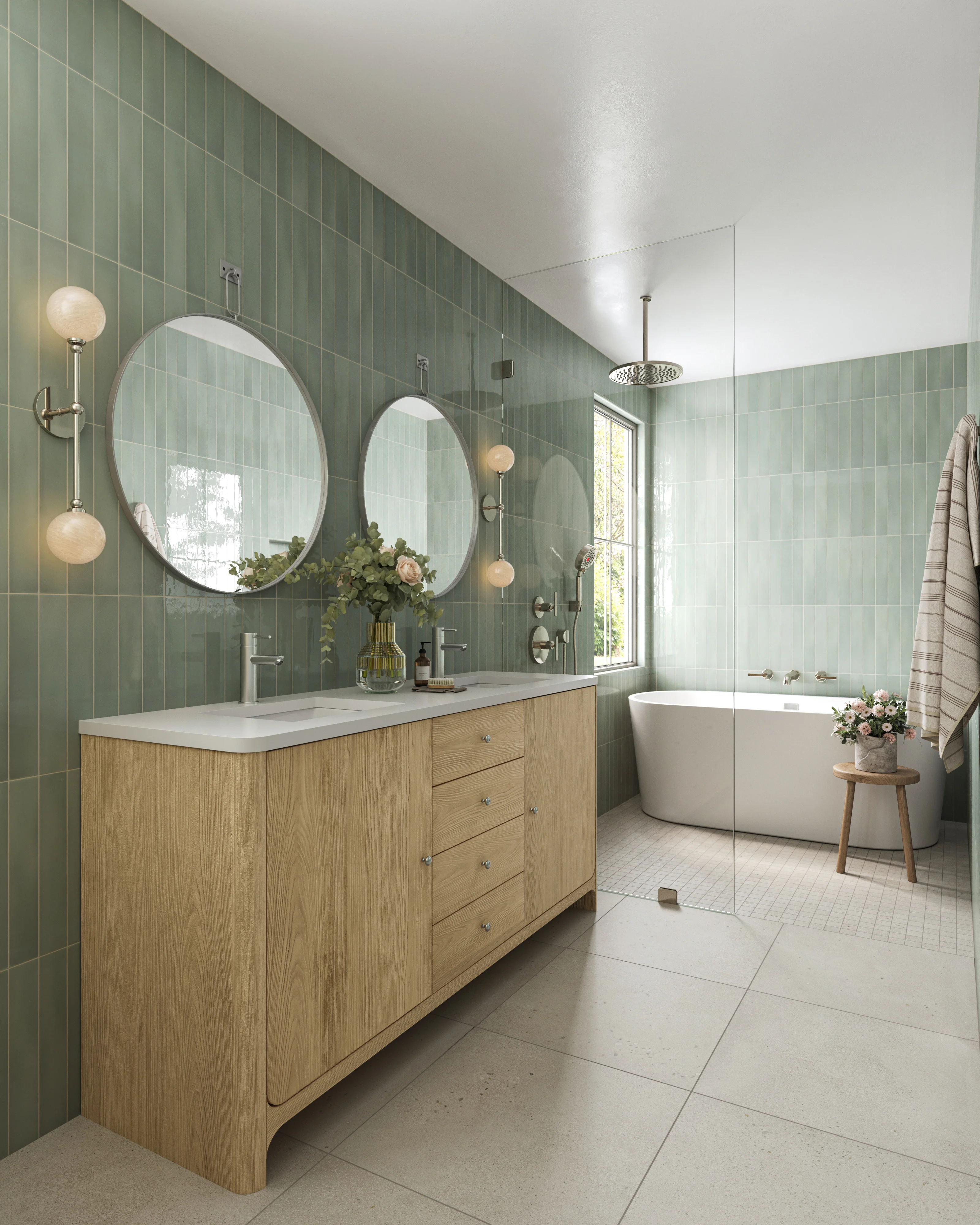 Sloane 2x2 Matte Porcelain Mosaic Tile in Pearl - Image 10